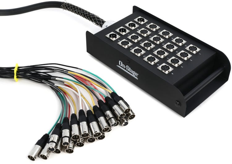 On-Stage SNK16450V2 16x4 XLR Stage Snake - 50 foot