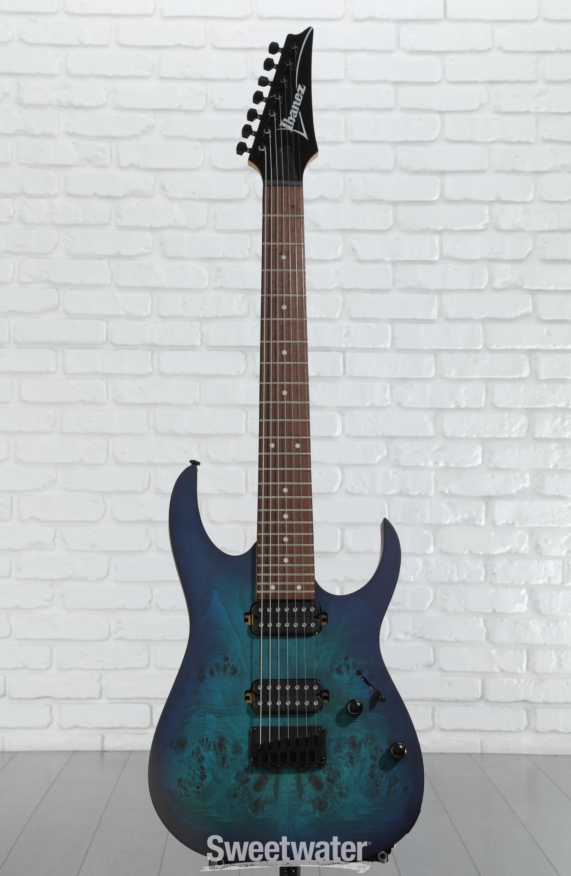 お見舞い Ibanez RG7421PB Electric Guitar - Sapphire Blue Flat ギター