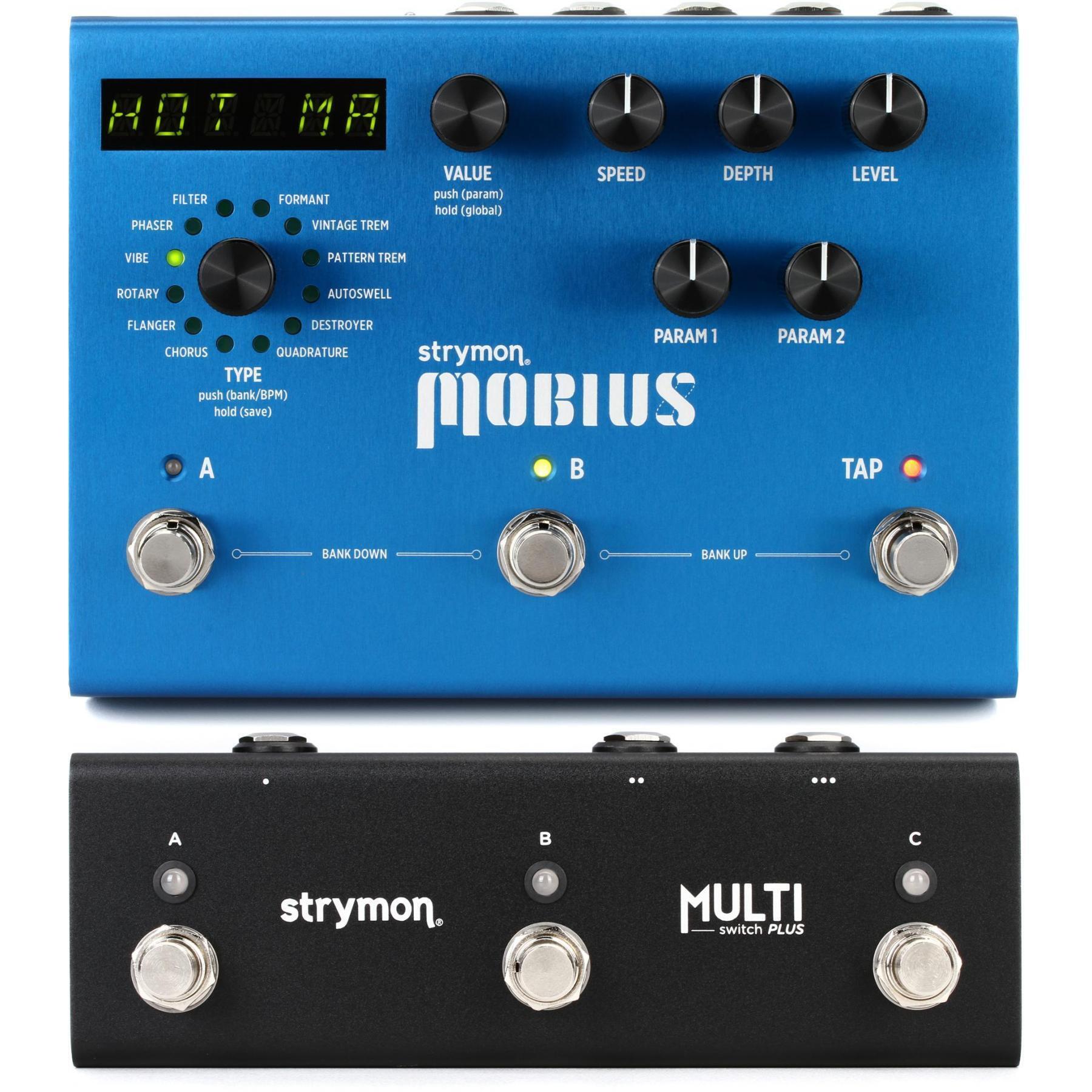 Strymon Mobius Multidimensional Modulation Pedal and Multi Switch Plus Pack