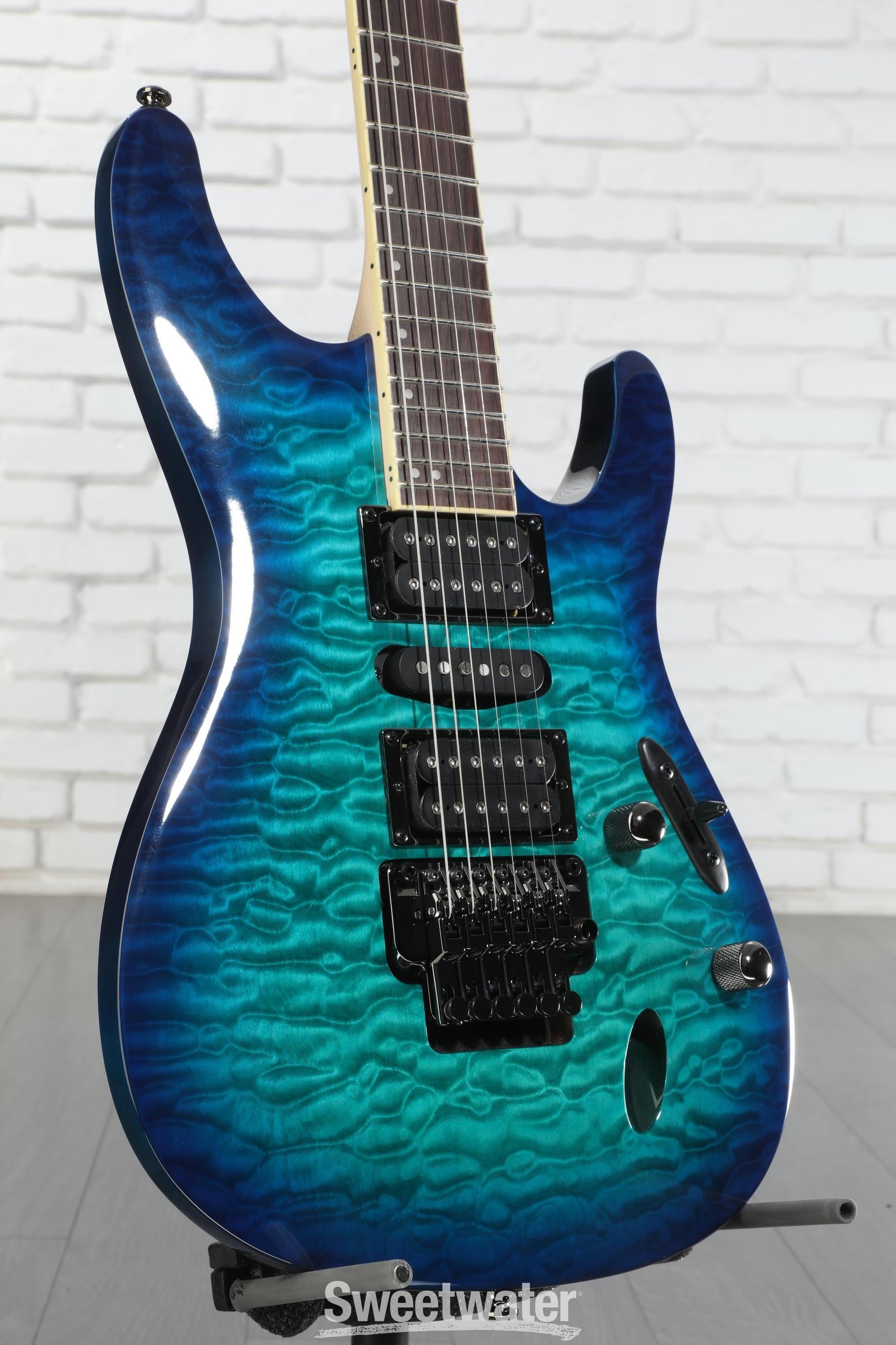 Ibanez S670QM Electric Guitar - Sapphire Blue | Sweetwater