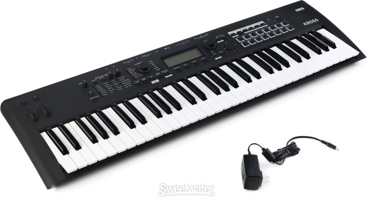 Korg Kross 2-61-MB 61-key Synthesizer Workstation - Super Matte Black