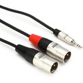 Photo of Hosa HMX-015Y Pro Stereo Breakout Cable - 3.5mm TRS Male to Dual XLR Male - 15-foot