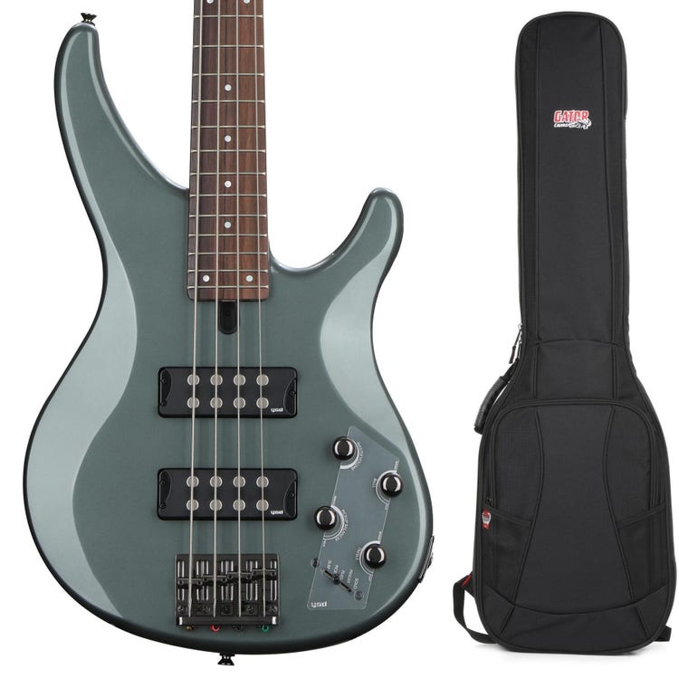 Yamaha TRBX304 Bass Guitar and Gig Bag Bundle - Mist Green  