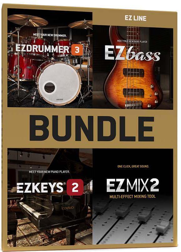 Photo of Toontrack EZ Line Bundle - EZdrummer 3, EZbass, EZmix 3, and EZkeys 2