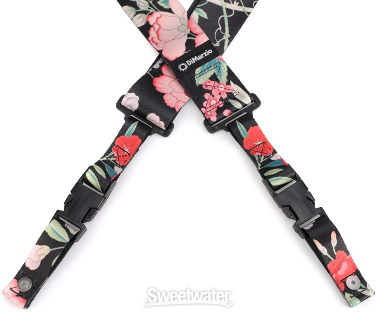 DiMarzio Steve Vai ClipLock Guitar Strap - Botanical Black