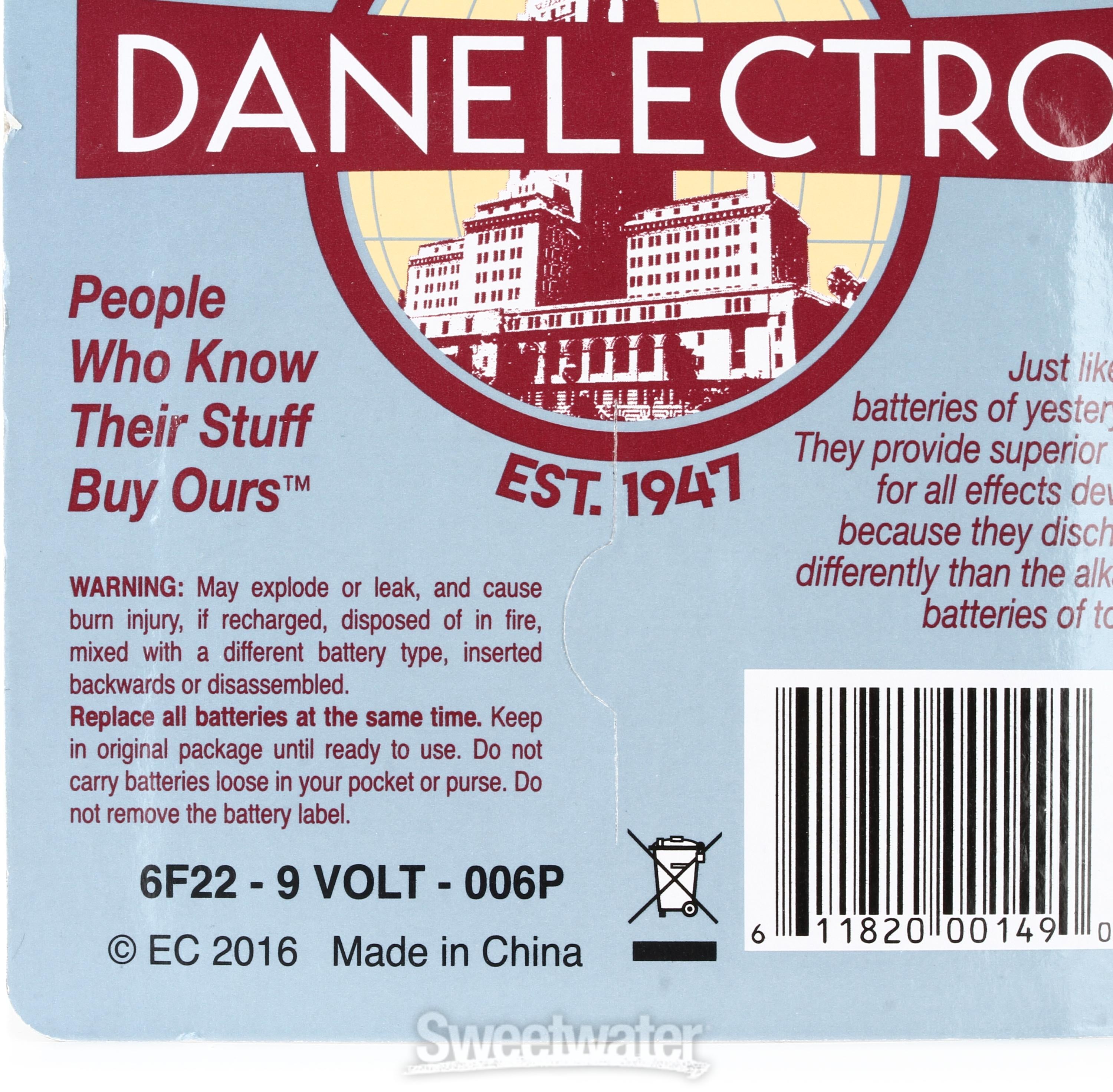 Danelectro DB-2 Vintage 9V Battery (2-pack)