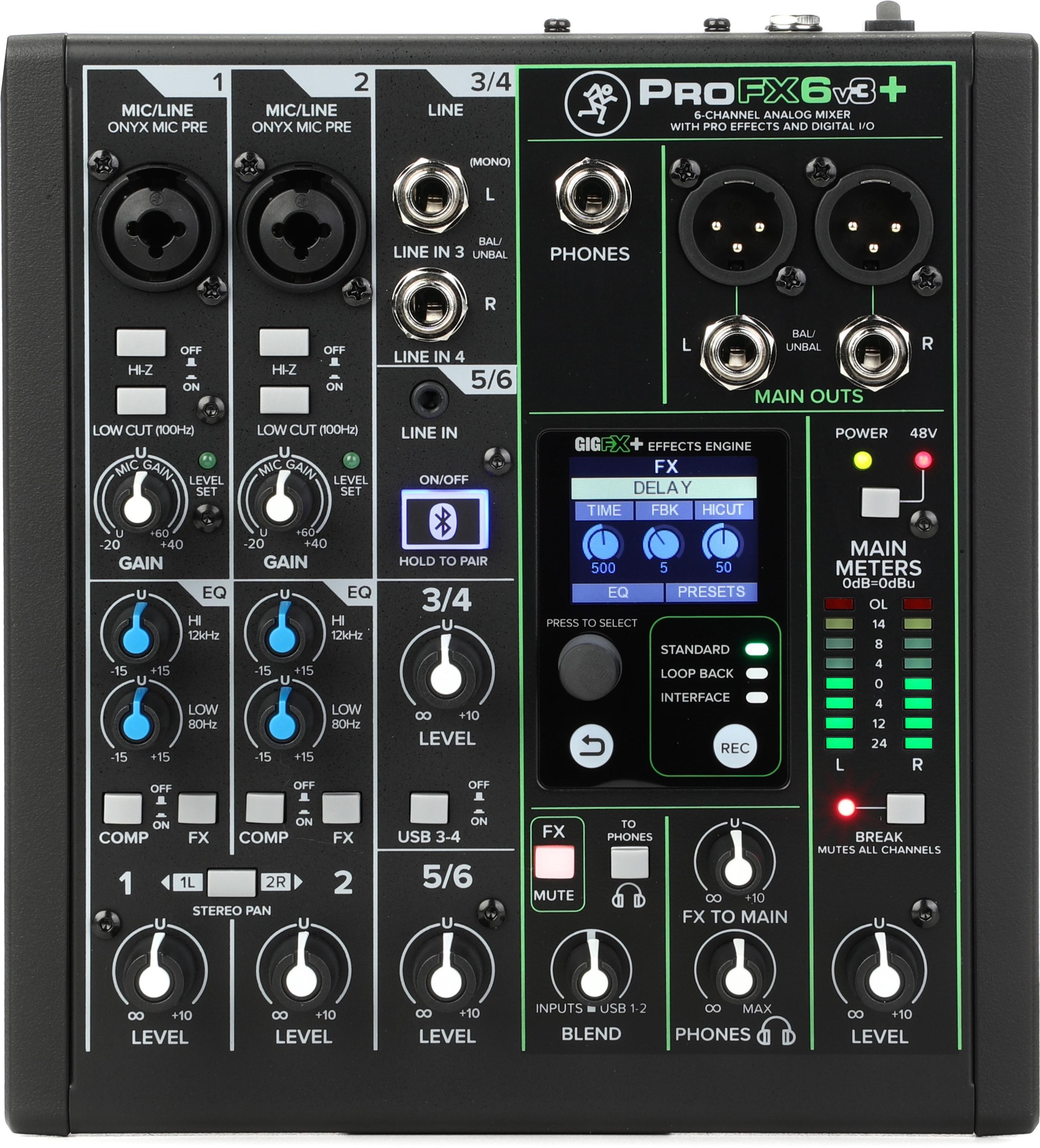 Mackie ProFX6v3+ 6-channel Mixer | Sweetwater