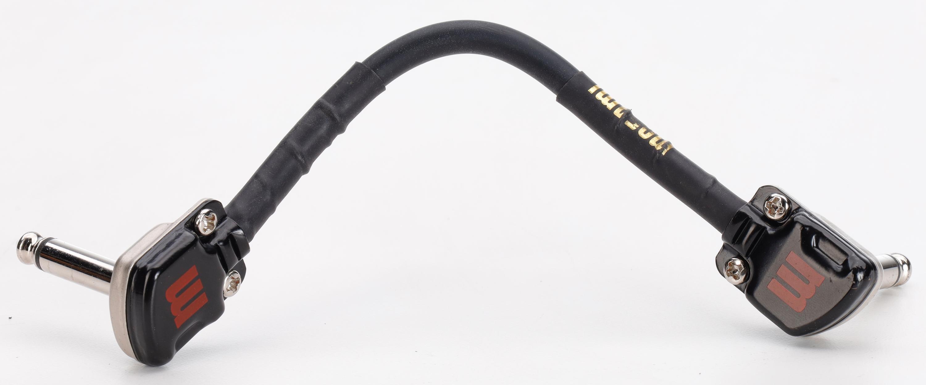 Photo of Mogami Gold Instrument PRR 0.5 Pancake Right Angle to Right Angle Pedal Cable - 6 inch