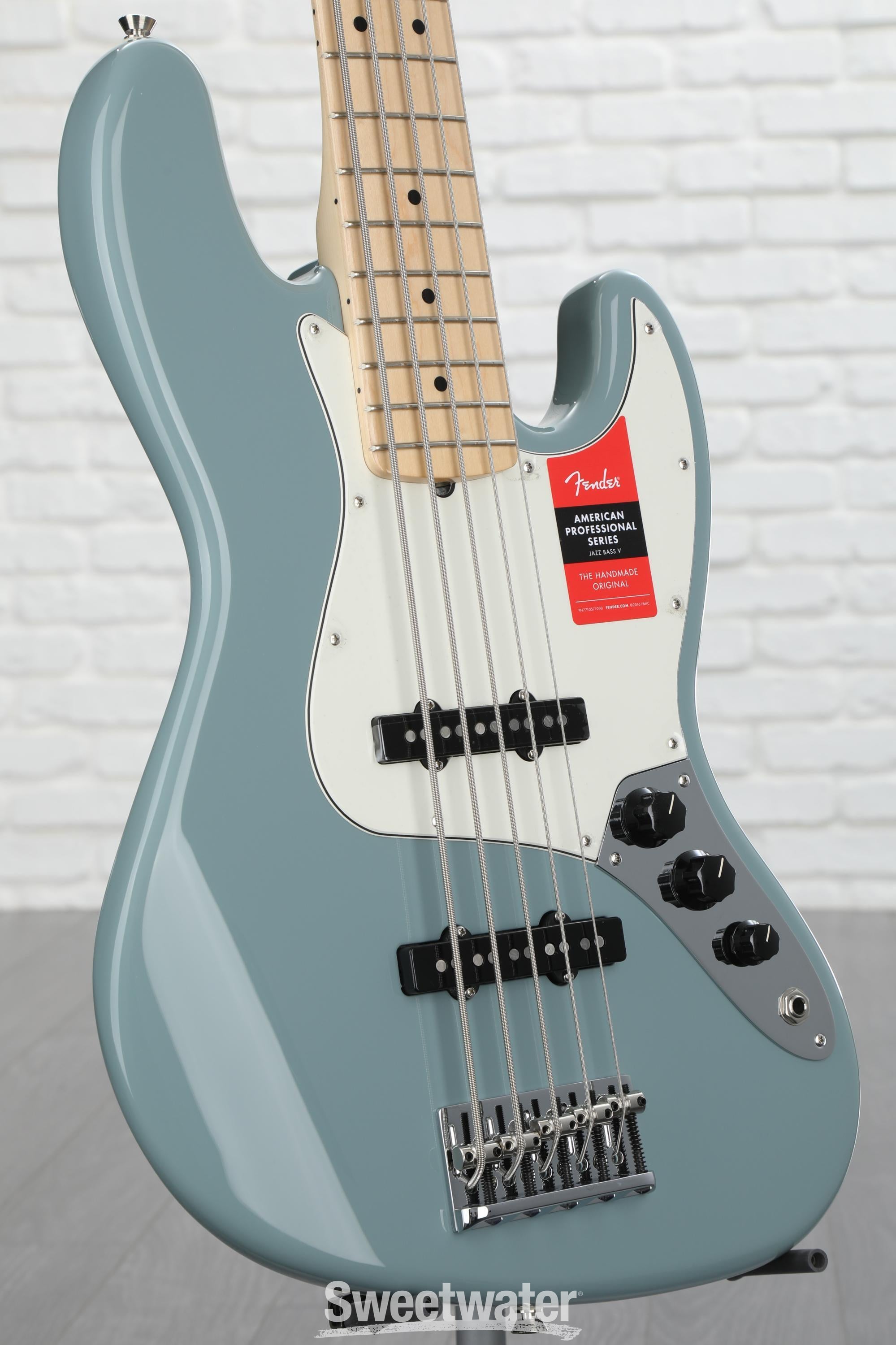 Fender American Professional Jazz Bass V - Sonic Gray with Maple 