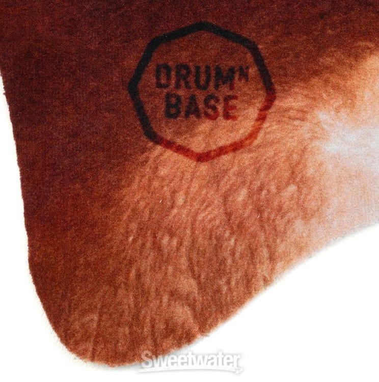 DRUMnBASE DRUMnBASE Vegan Cow Drum Rug 6' x 5.25' Red/Brown B