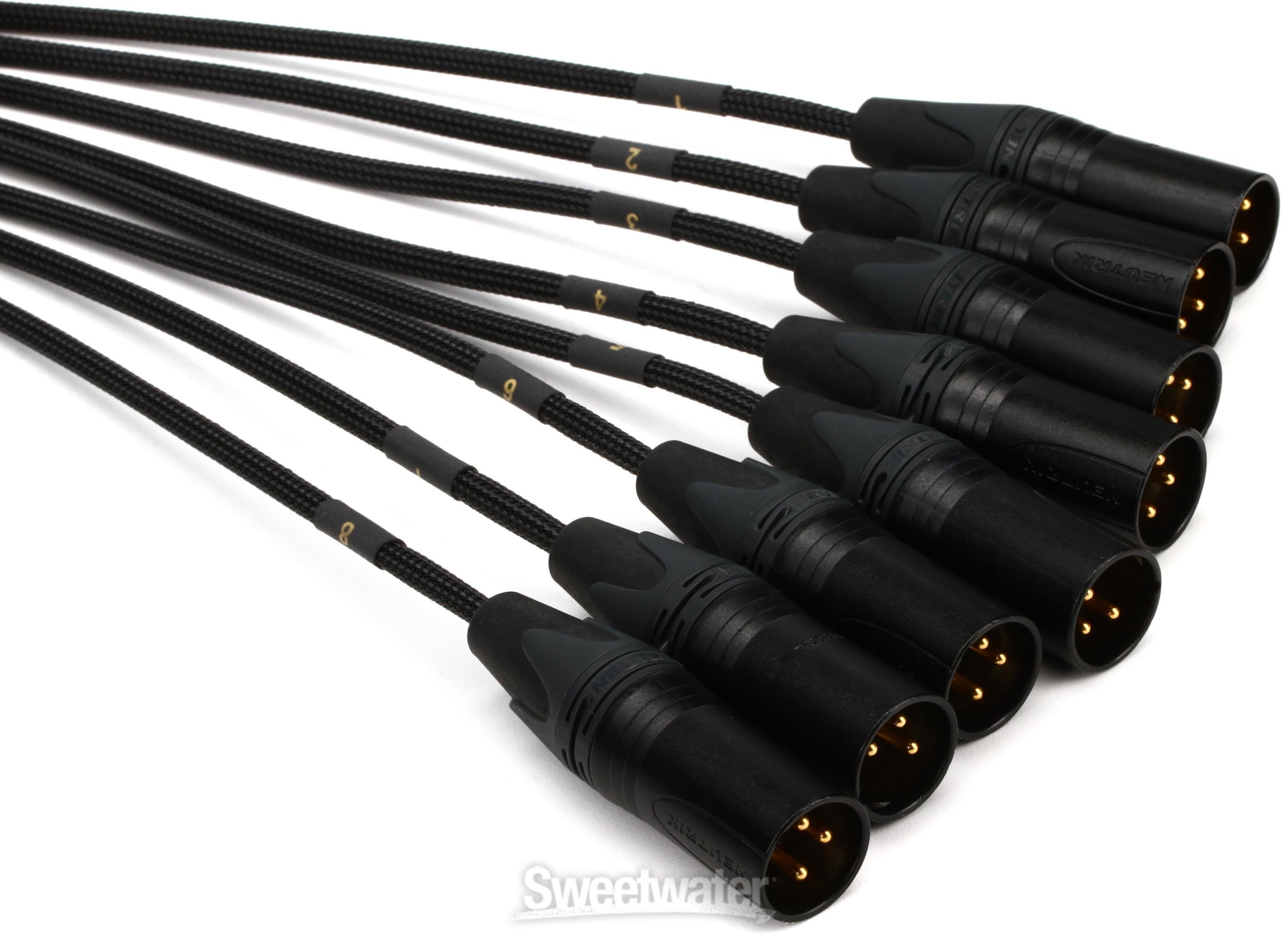 Mogami Gold 8 TRS-XLRM 8-channel 1/4 inch TRS Male to XLR Male Snake - 10  foot