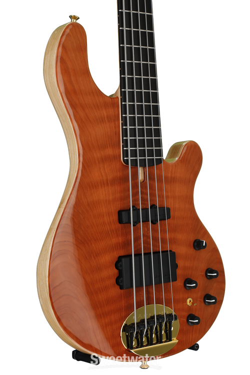 Lakland 55-94 Deluxe, Exotic Top - Curly Redwood with Ebony