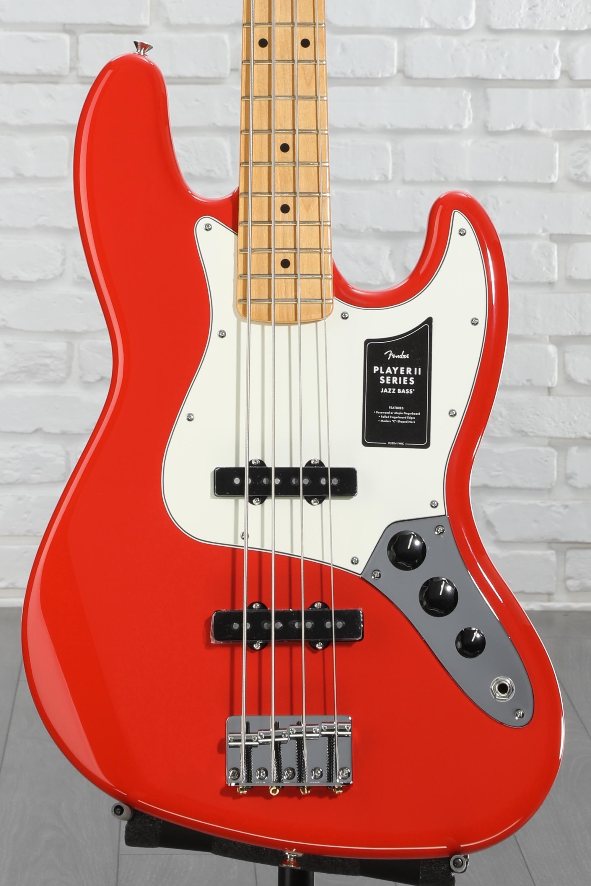 Fender Player II Jazz Bass - Coral Red with Maple Fingerboard