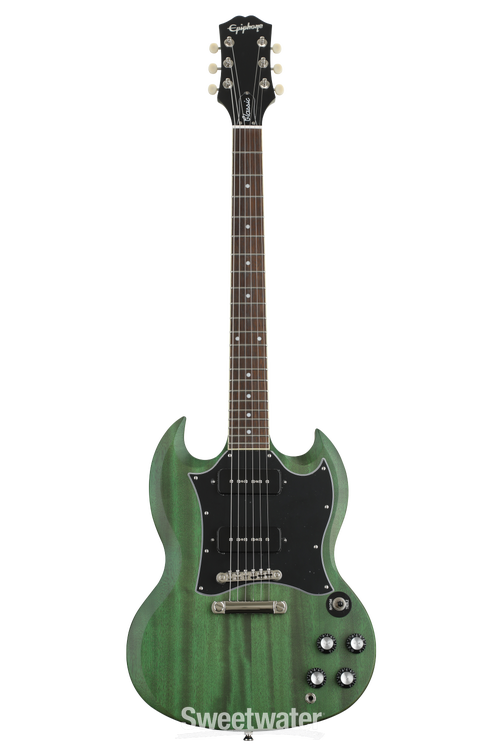 SG Classic Worn P-90s Electric Guitar - Worn Inverness Green - Sweetwater