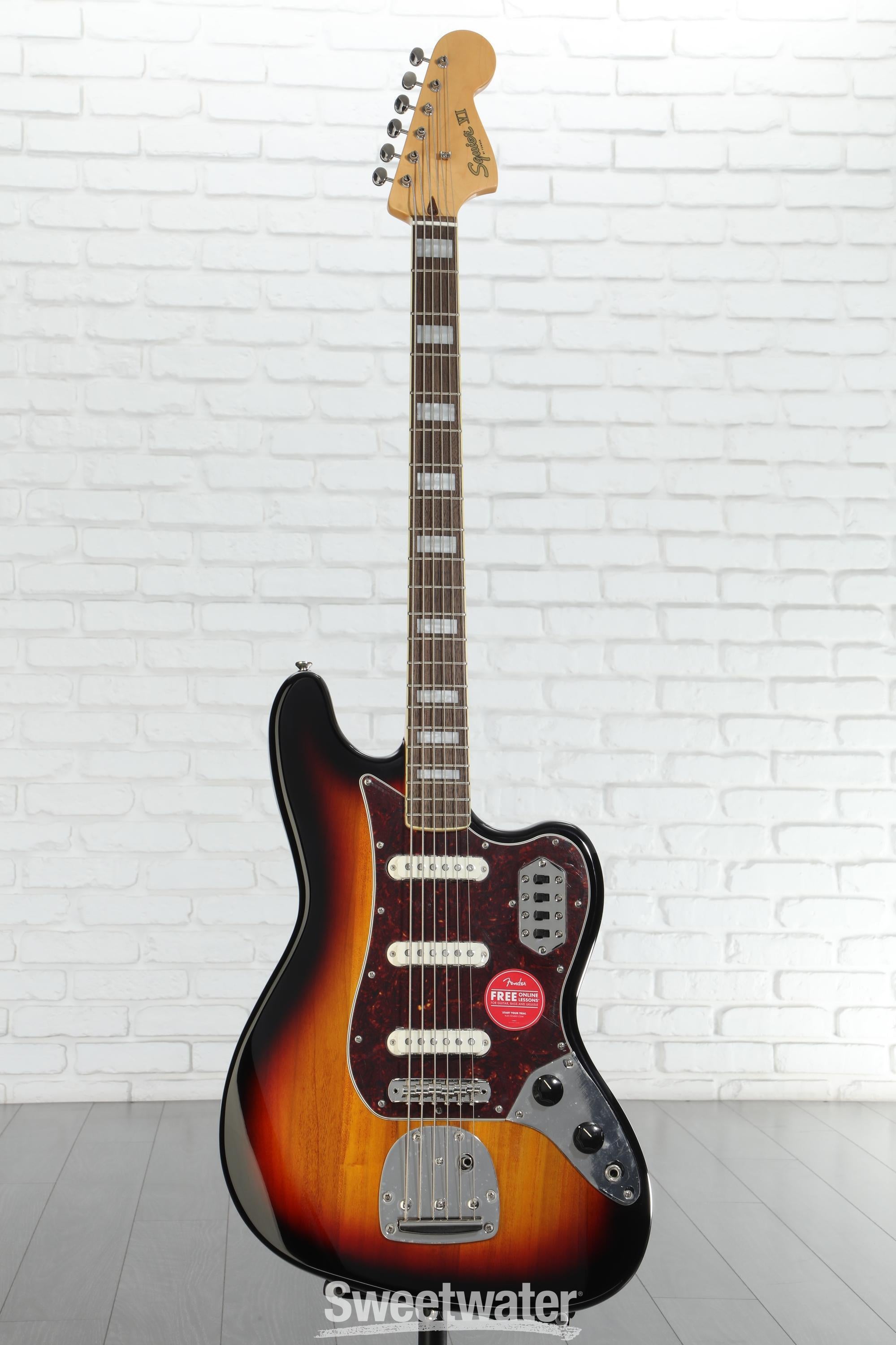 Squier Classic Vibe Bass VI Guitar - 3-tone Sunburst
