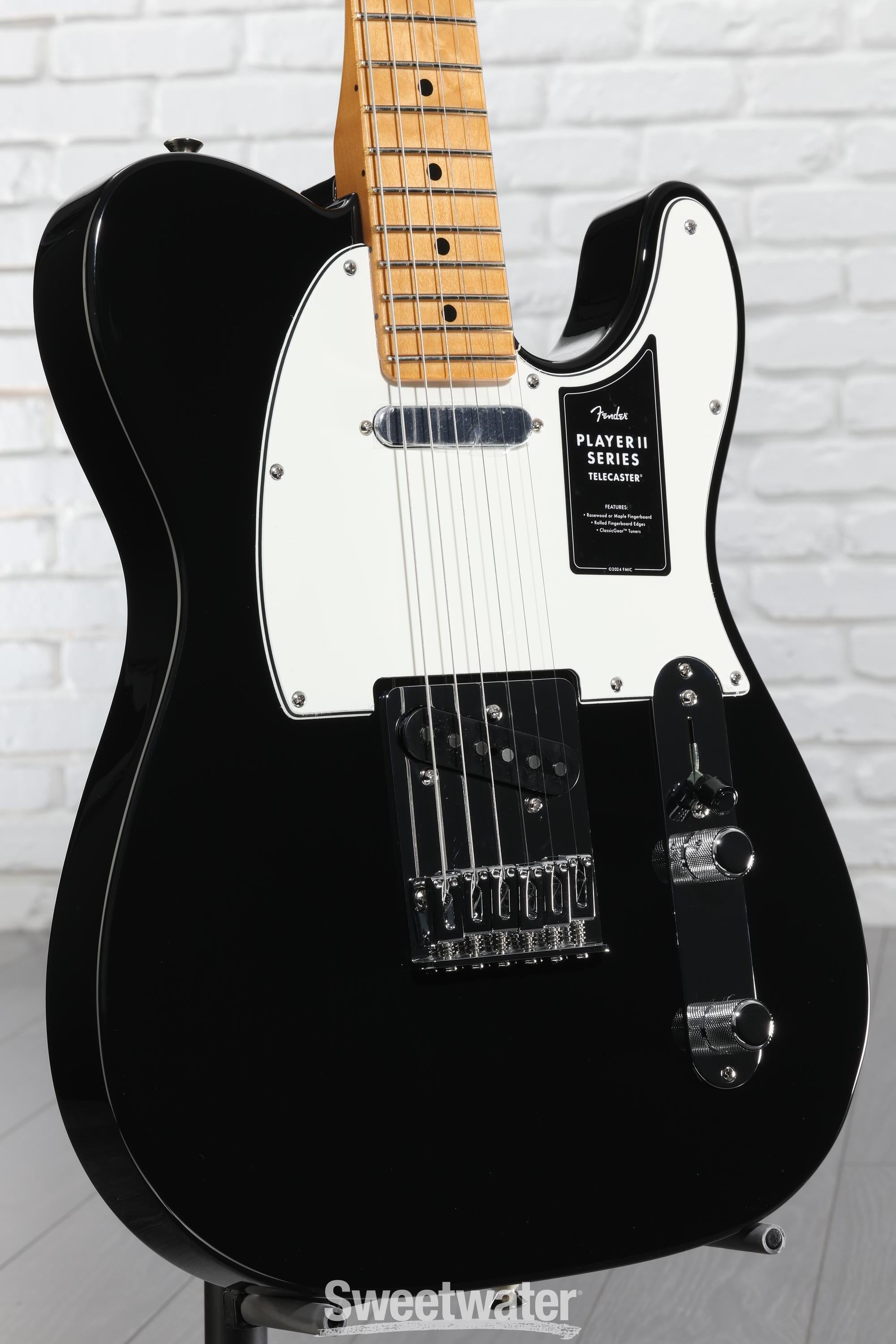 ギター Fender Player II Telecaster Black Maple Fender Player II Telecaster Electric Guitar - Black with