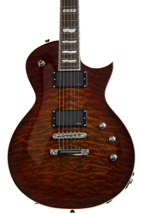 ESP Eclipse-II - Amber Cherry Sunburst, Quilt | Sweetwater