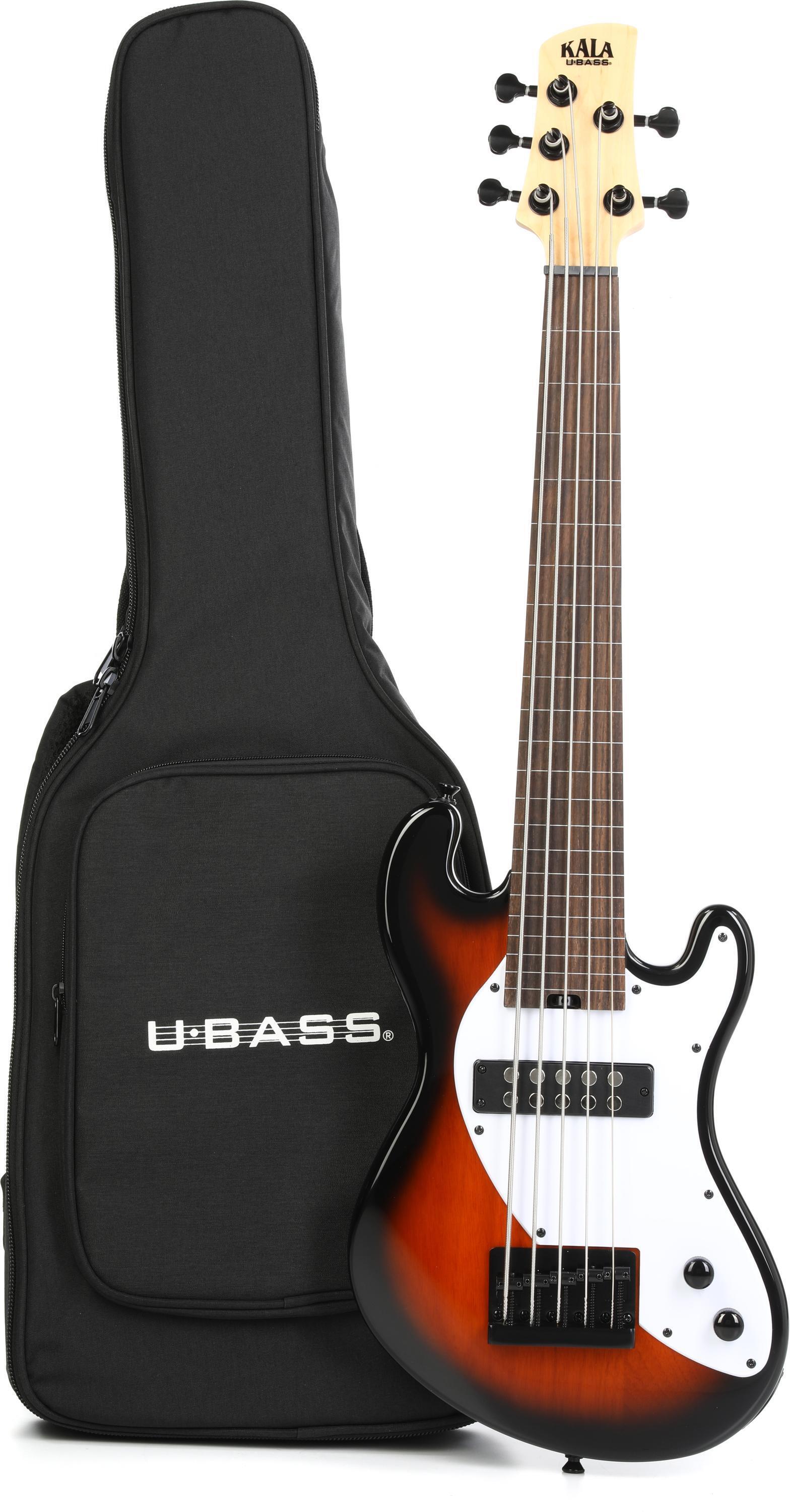 Photo of Kala Solidbody U-Bass Fretless 5-string Electric Bass Guitar - Tobacco Burst