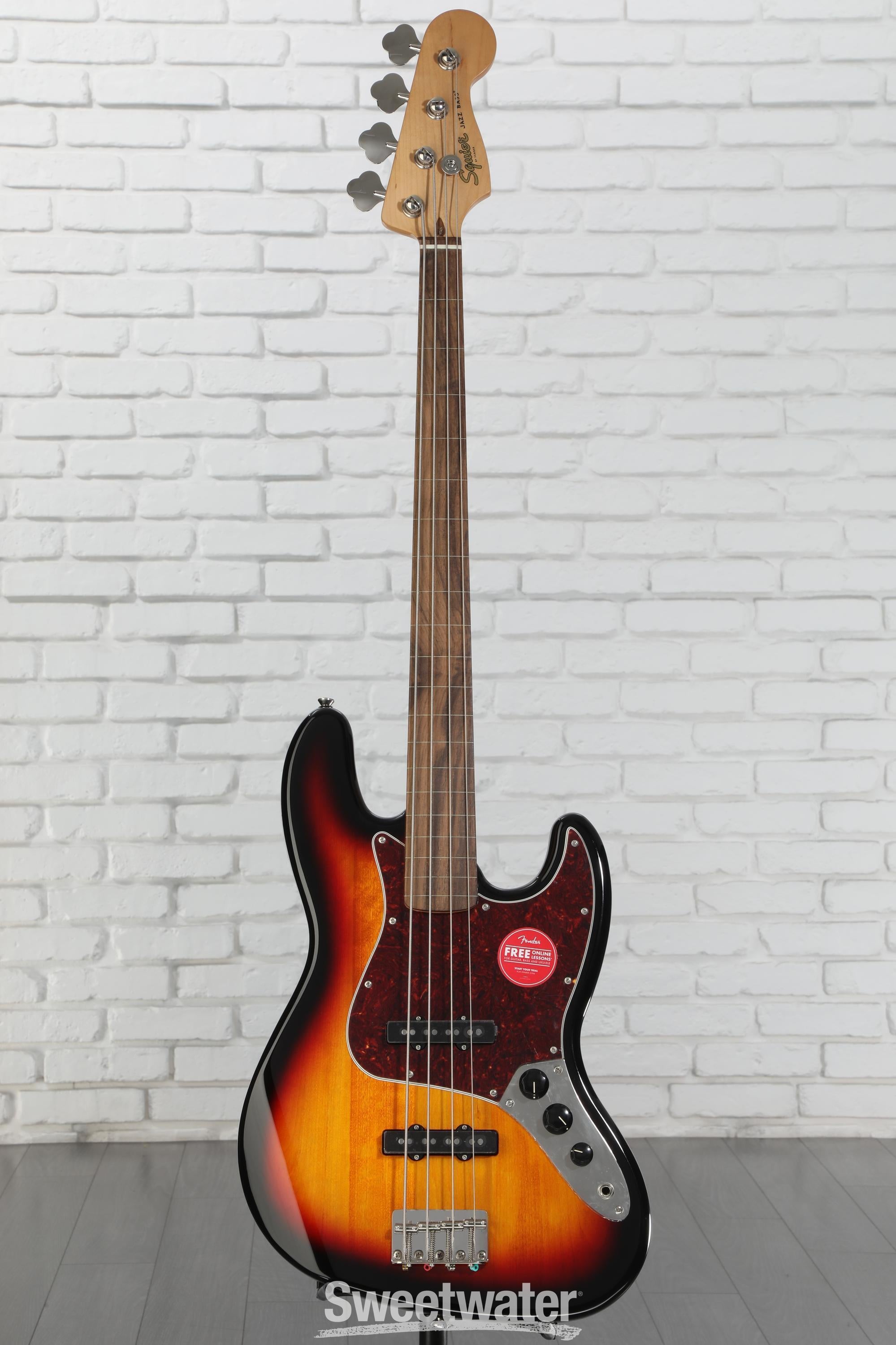 Squier Classic Vibe '60s Jazz Bassフレットレス Squier Classic Vibe '60s Fretless Jazz Bass Guitar | Music