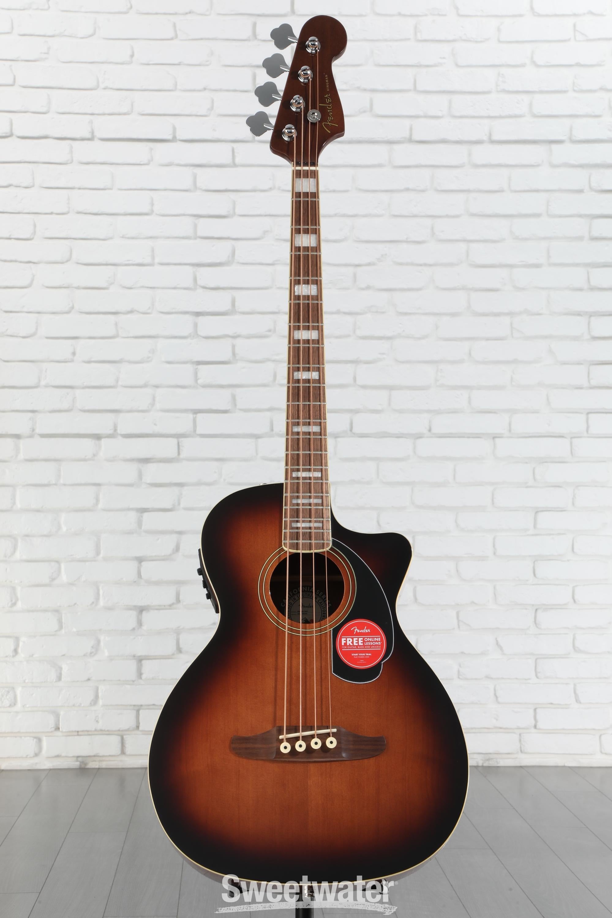 Fender Kingman Acoustic-electric Bass - Shaded Edge Burst