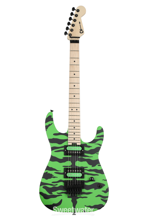 Charvel Satchel Signature Pro-Mod DK - Slime Green Bengal with Maple  Fingerboard