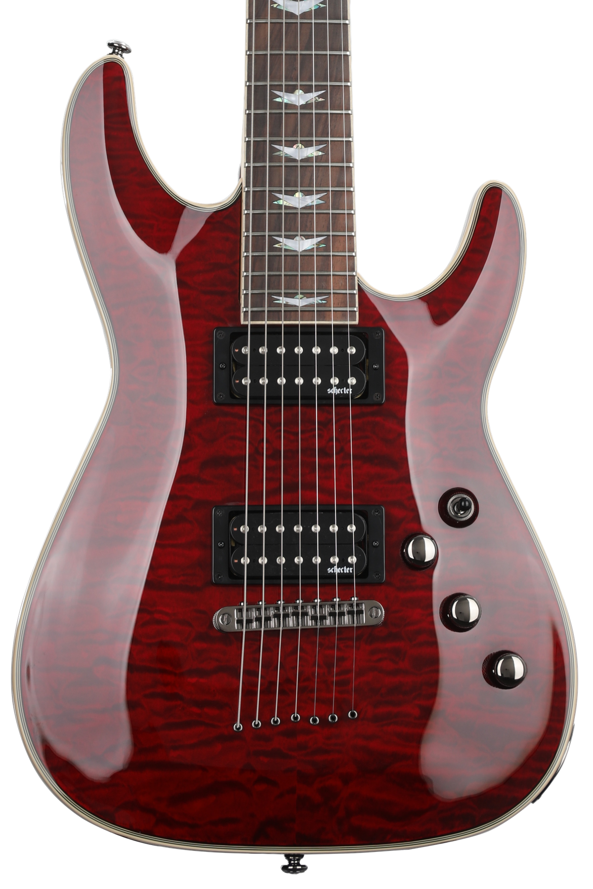 Schecter Omen Extreme-7 Electric Guitar - Black Cherry