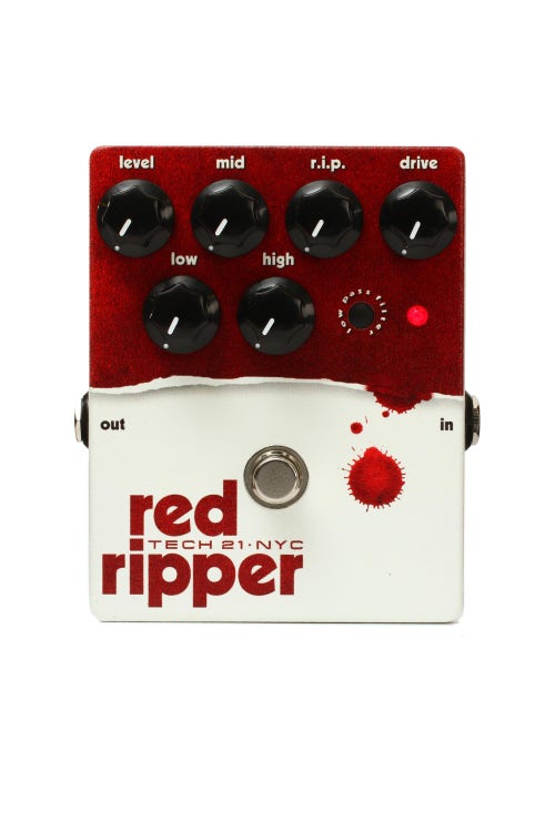 Tech 21 Red Ripper Bass Fuzz Pedal | Sweetwater 