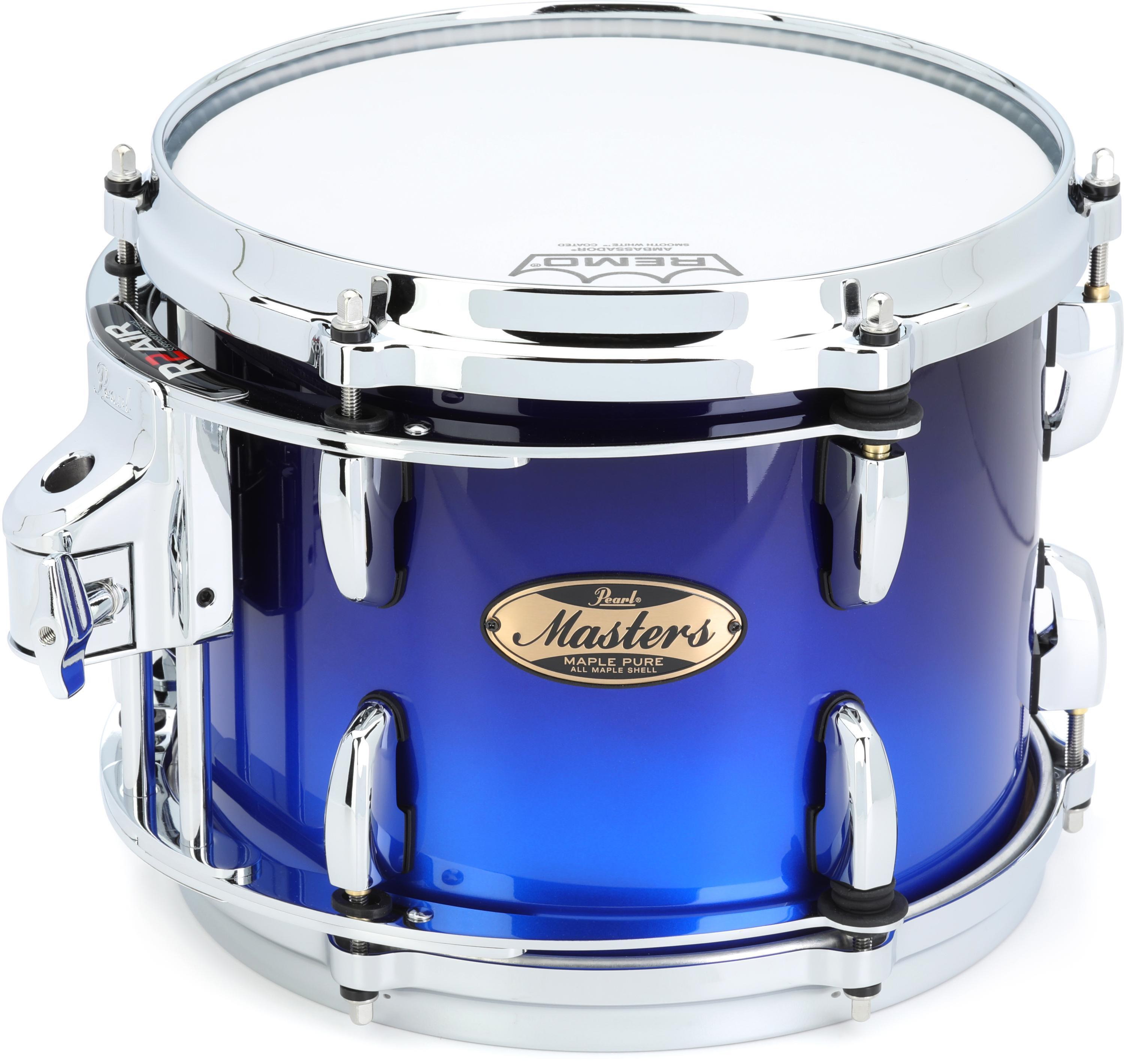 Photo of Pearl Masters Maple Pure Tom with GyroLock Mount - 8 x 10 inch - Kobalt Blue Fade Metallic
