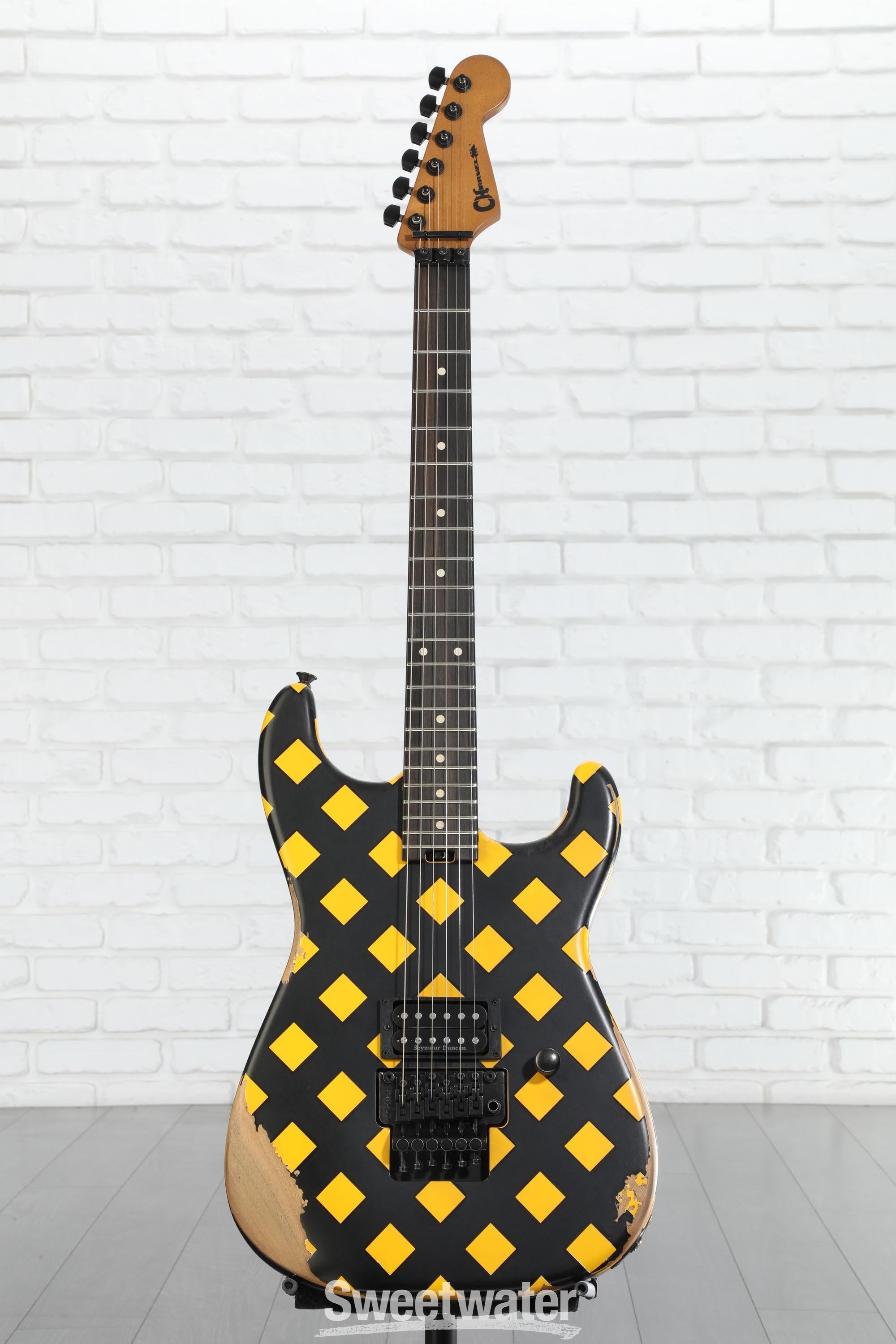 Charvel Super-Stock SD1 H FR Electric Guitar - Diamond Life, Ebony