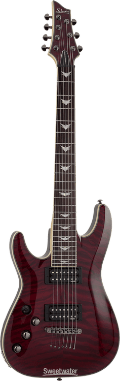 Schecter Omen Extreme-7 Left-Handed Electric Guitar - Black Cherry