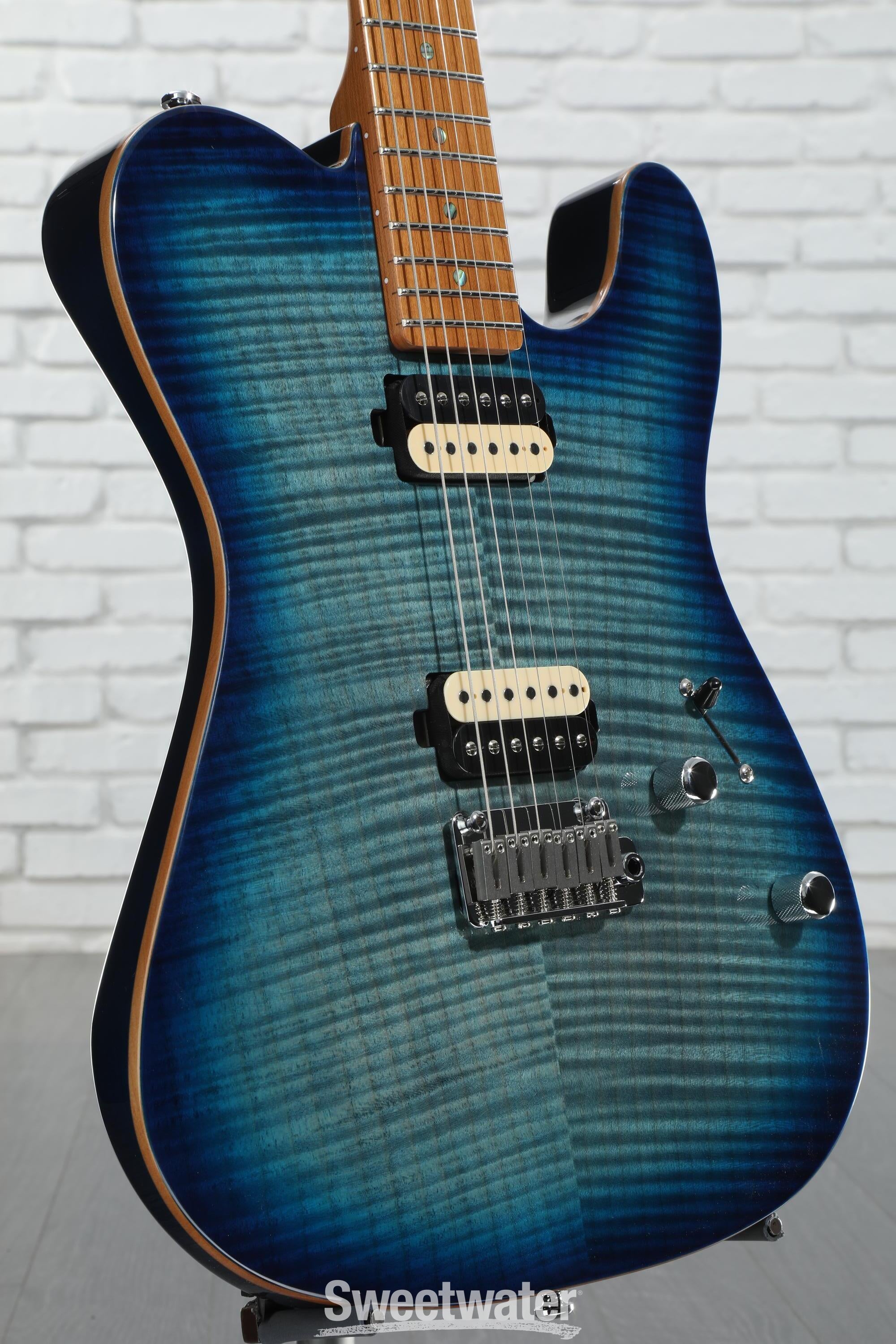 注目のブランド Guitar Electric FM T7 Carlton Larry Sire - Blue Transparent ギター