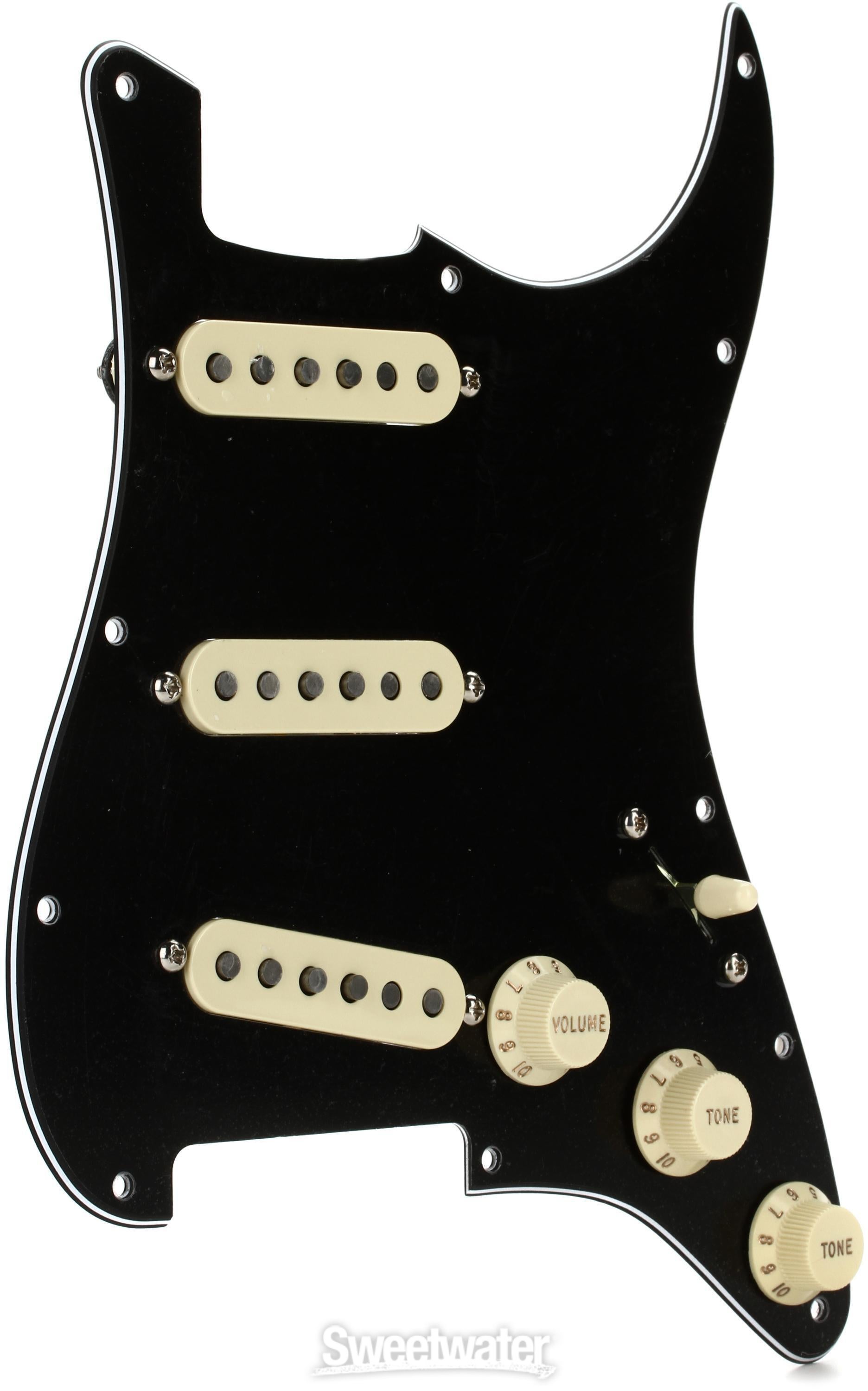 Fender Texas Special SSS Pre-wired Stratocaster Pickguard - Black 3-ply