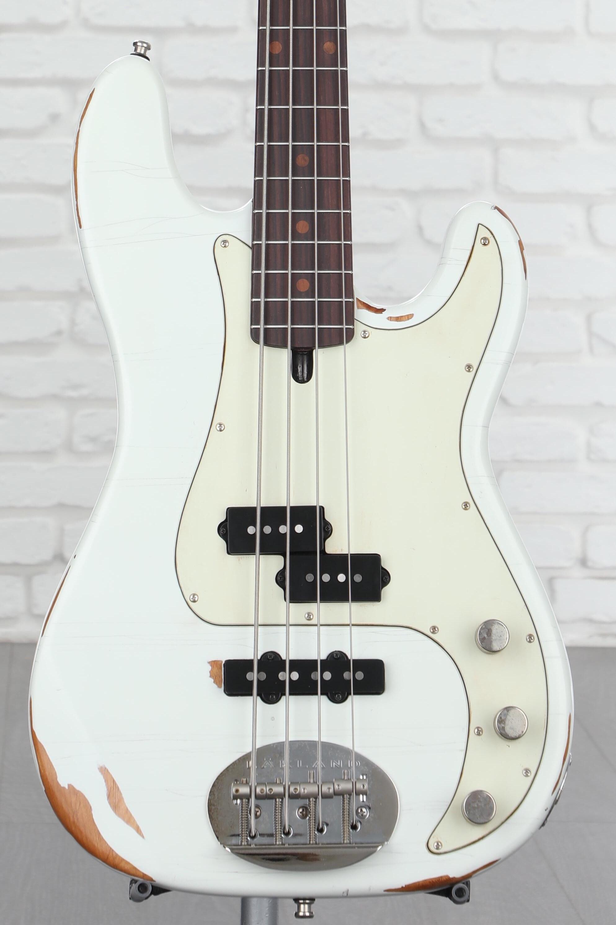 Lakland USA Classic 44-64 PJ Aged Bass Guitar - Olympic White, Sweetwater  Exclusive