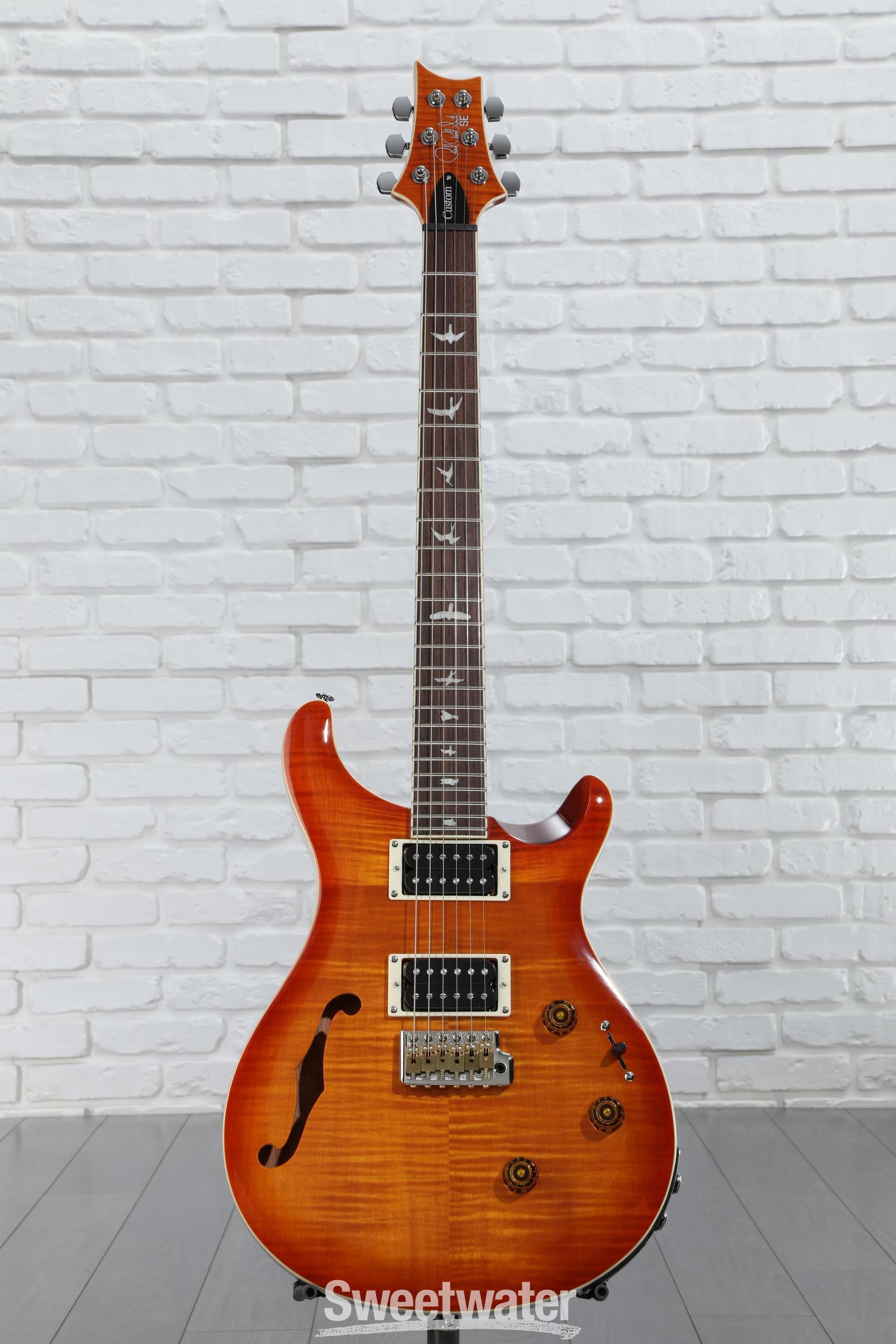 ohayo　PRSSE Custom 24 PRS SE Custom 24 Semi-Hollow Piezo Electric Guitar - Vintage