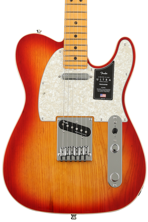 Fender American Ultra Telecaster - Plasma Red Burst with Fender American Ultra Telecaster - Plasma Red Burst with