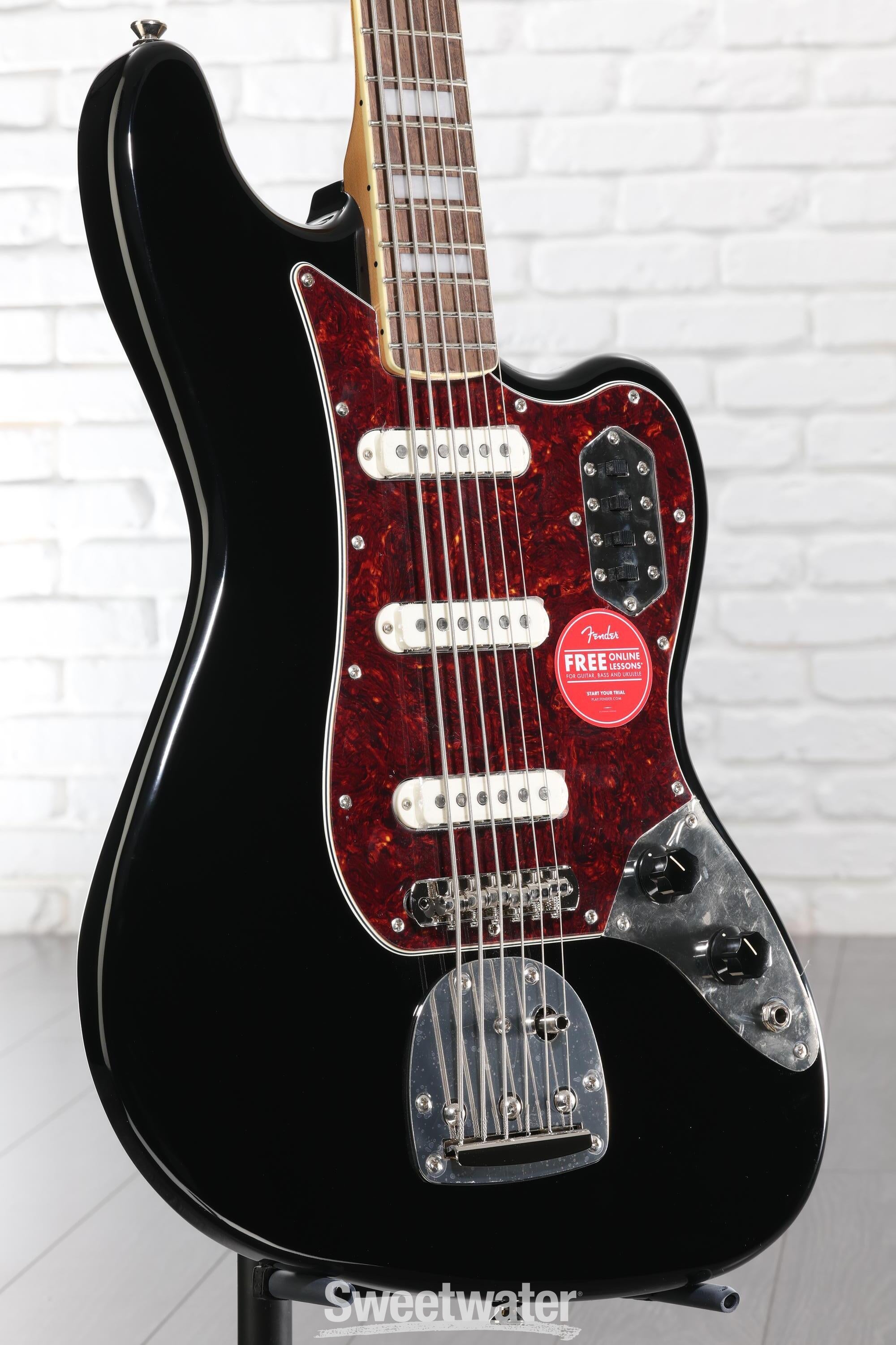 Squier Classic Vibe Bass VI Guitar - Black | Sweetwater