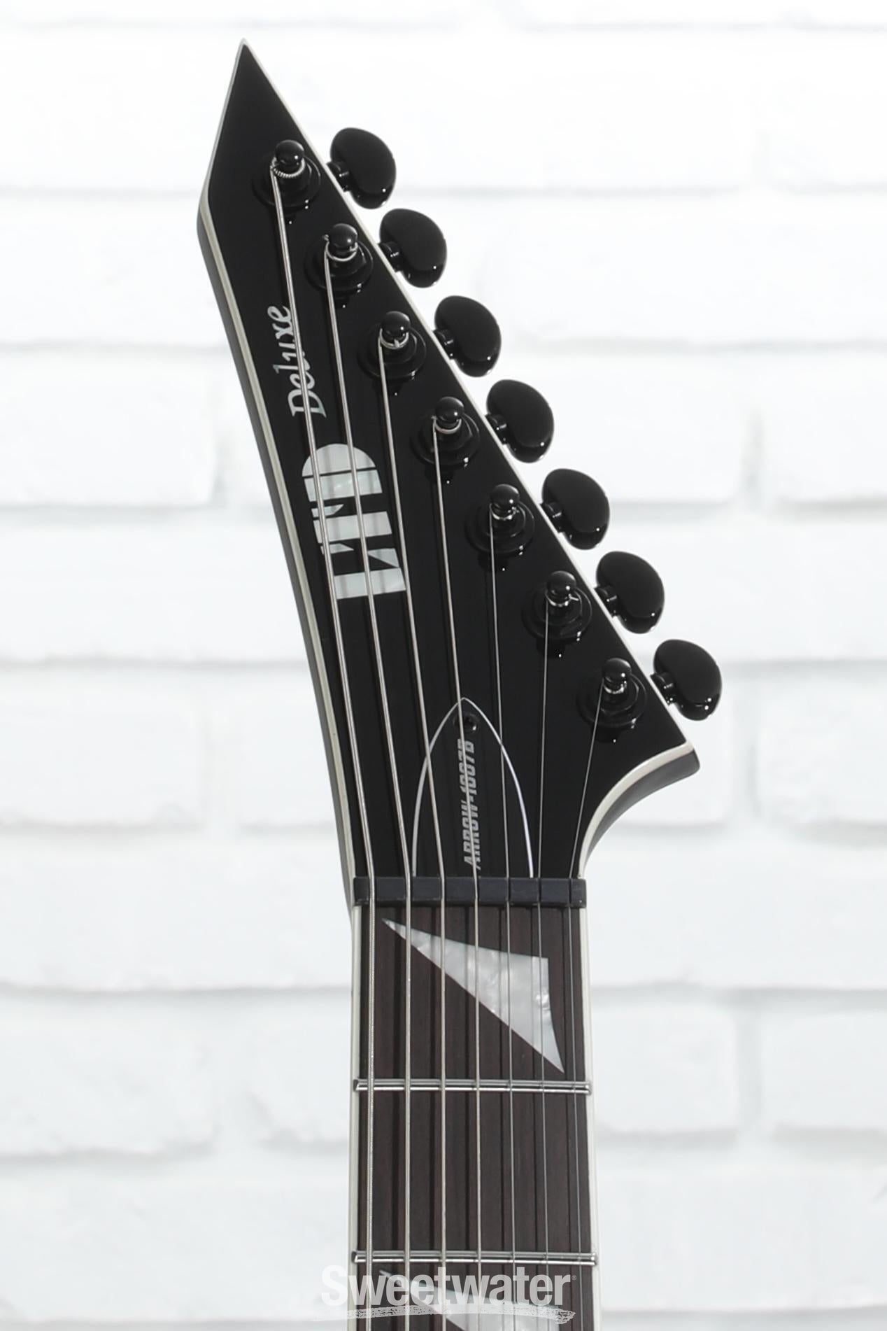 ESP LTD Arrow-1007 EverTune 7-string Baritone Electric Guitar - Black