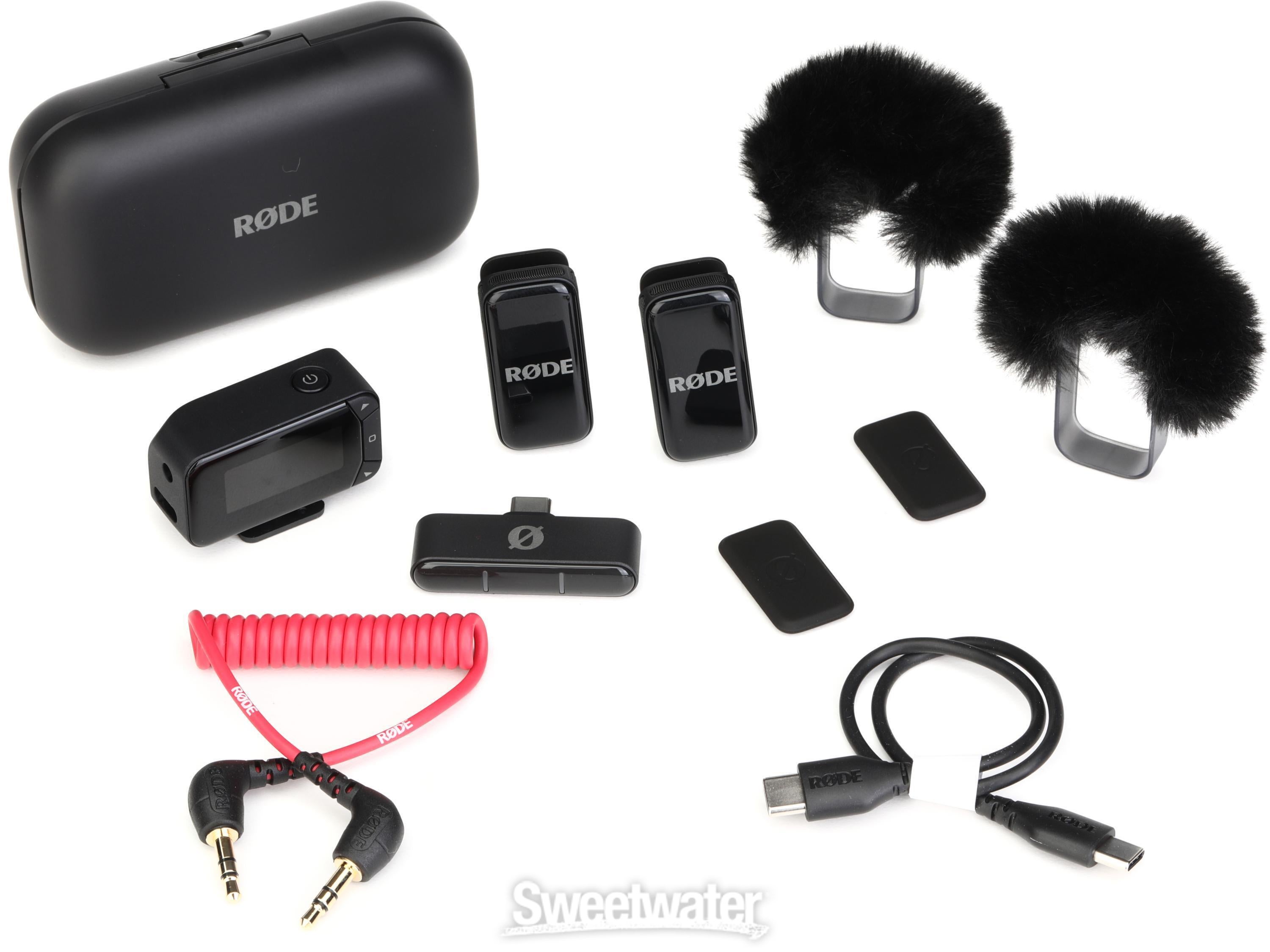 Rode Wireless Micro Camera Microphone Kit - USB-C, Black | Sweetwater