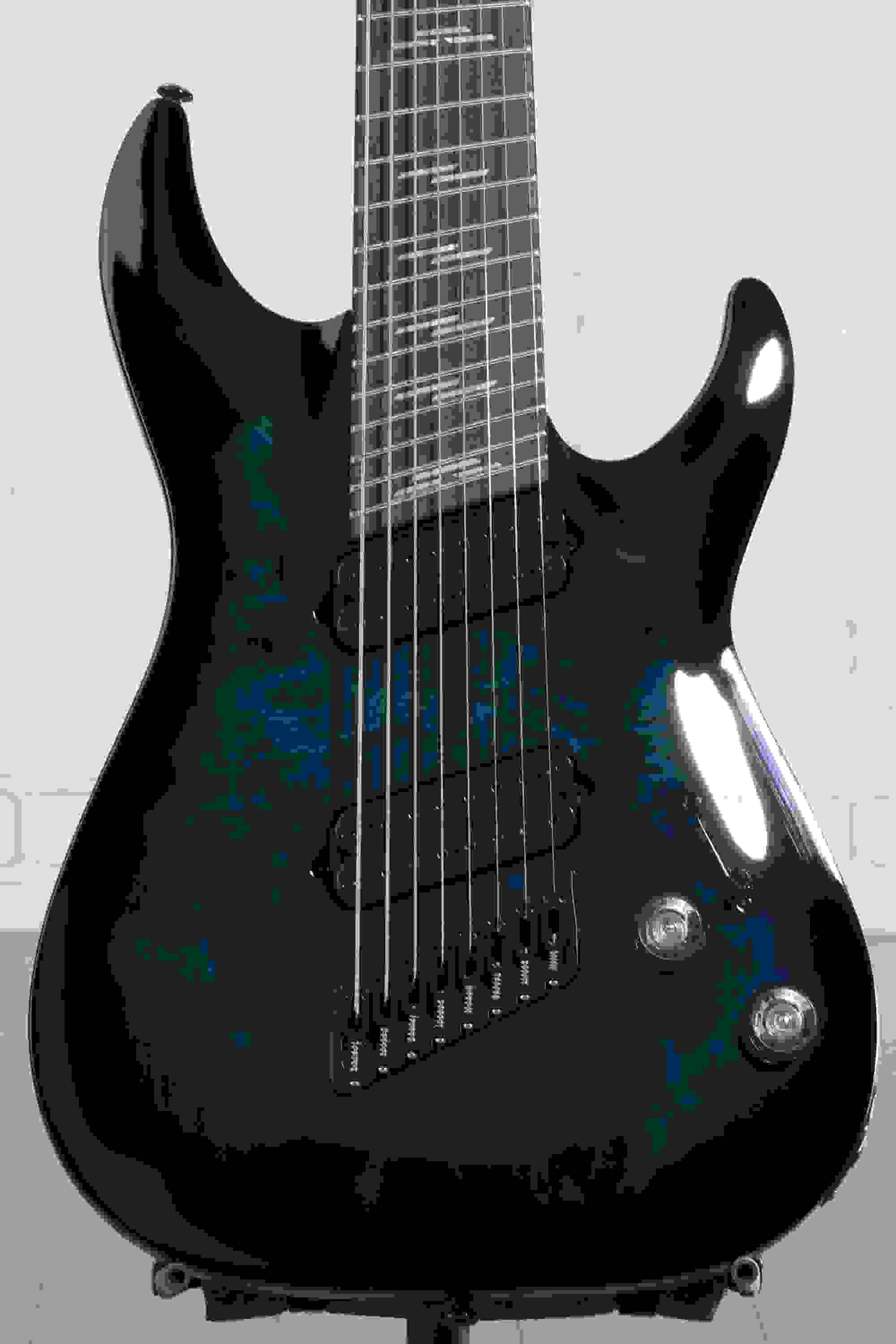 Schecter Omen Elite-8 Multiscale 8-string Electric Guitar - See Through Blue Burst
