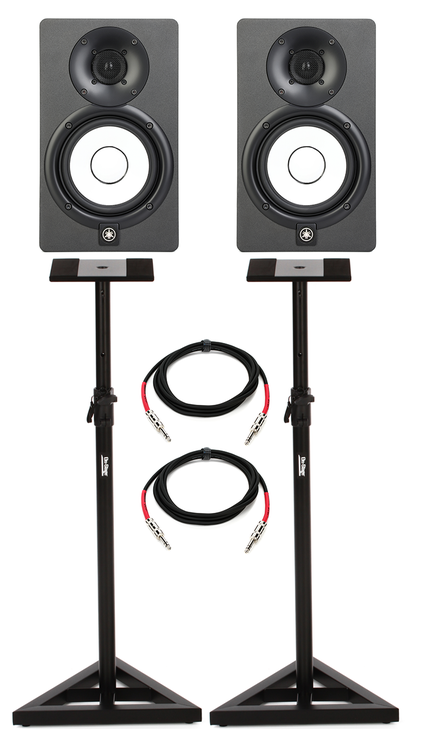 Yamaha HS5 5-inch Powered Studio Monitor Pair with Stands and Cables