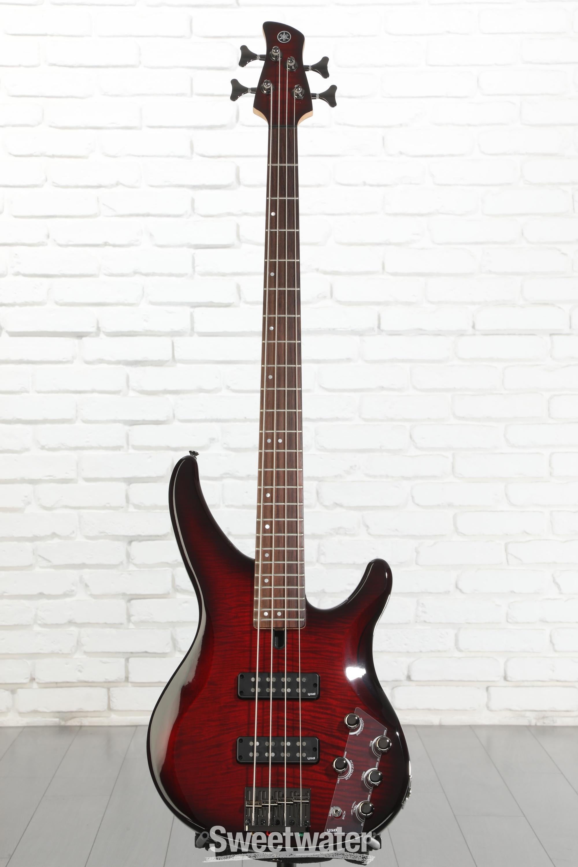 ベース YAMAHA TRBX604 FM (DRB) Yamaha TRBX604FM 4-string Bass Guitar - Dark Red Burst | Sweetwater