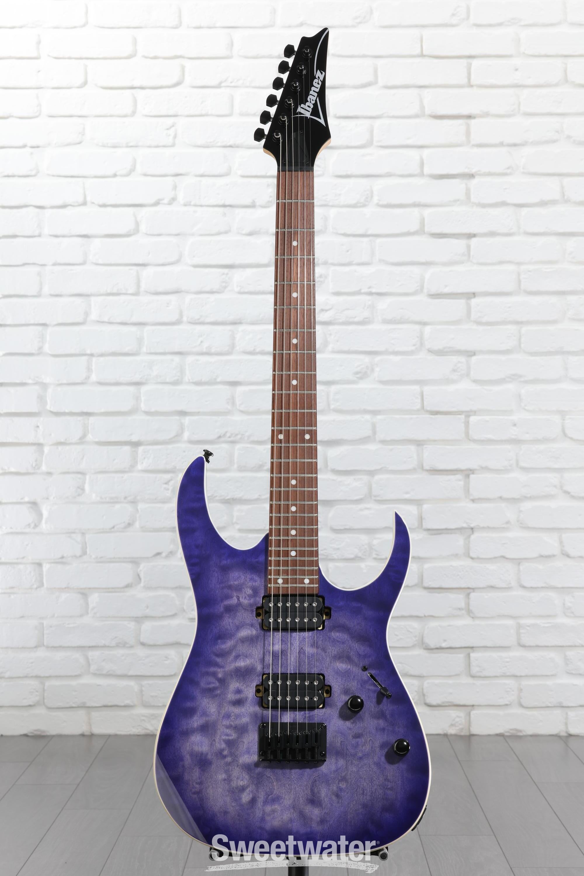 Ibanez RG421QM アイバニーズ Ibanez RG421QM Electric Guitar - Cerulean Blue Burst | Sweetwater