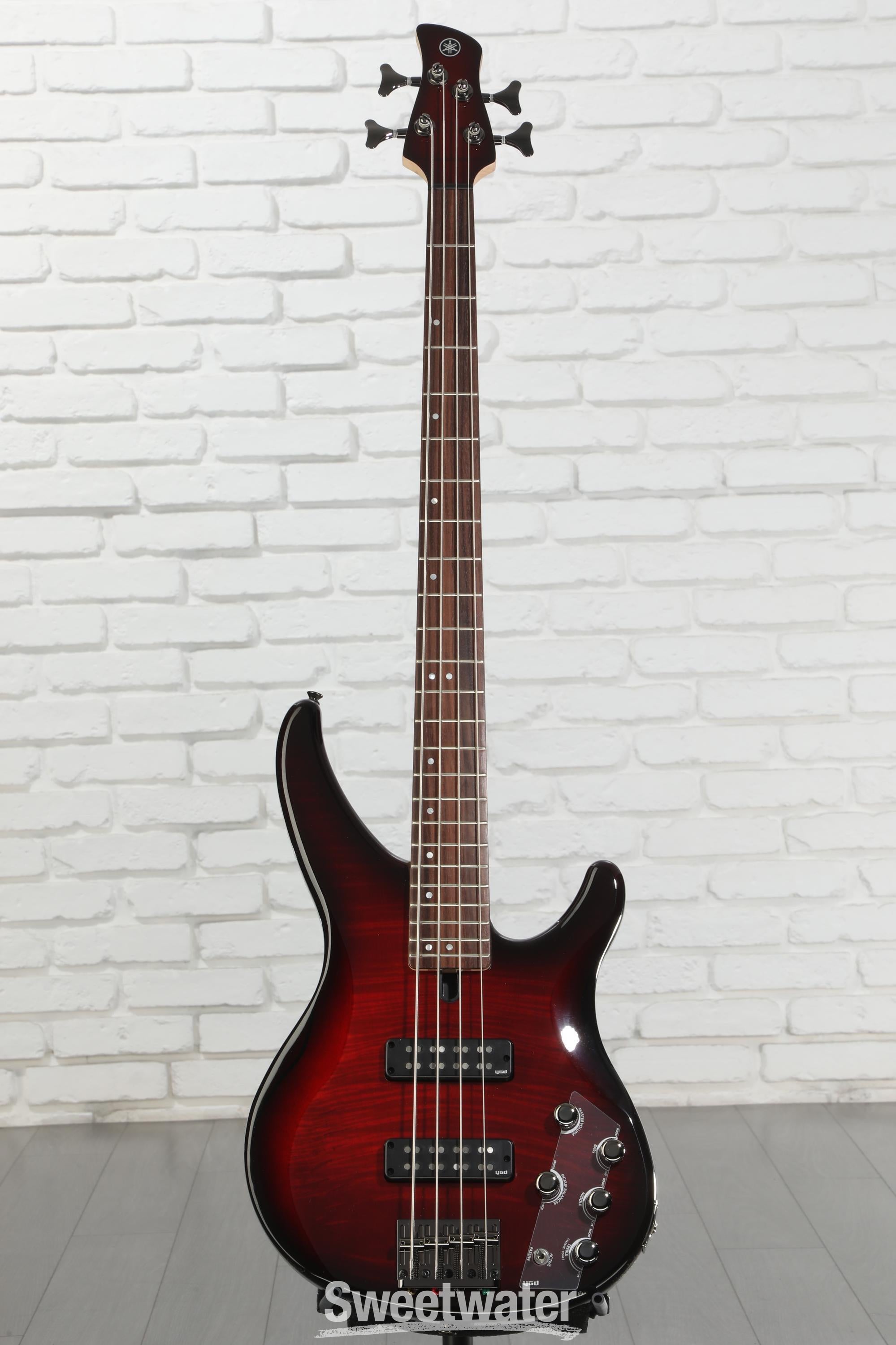 Yamaha TRBX604FM 4-string Bass Guitar - Dark Red Burst | Sweetwater