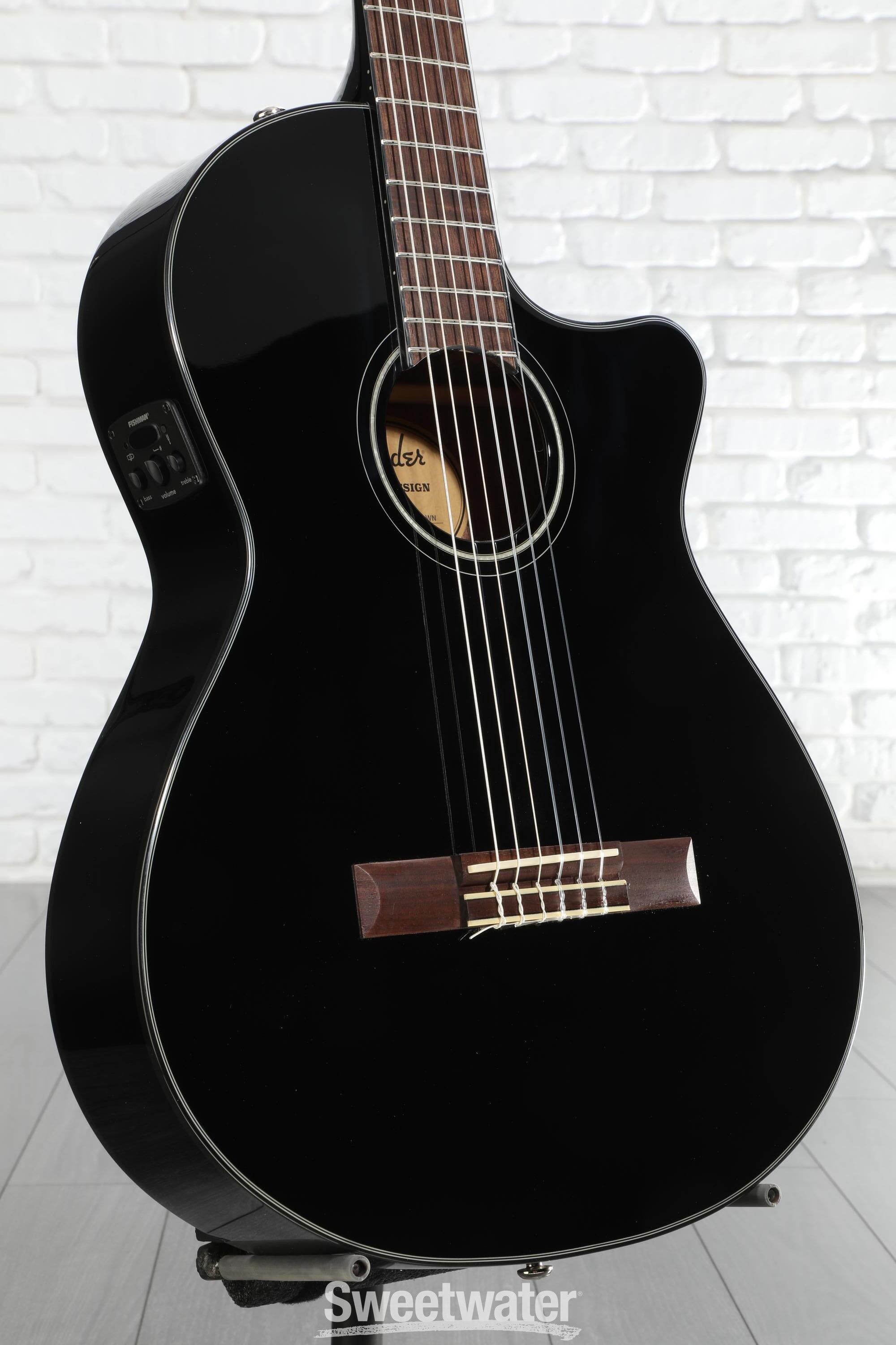 Fender CN-140SCE Nylon-string Acoustic-electric Guitar - Black