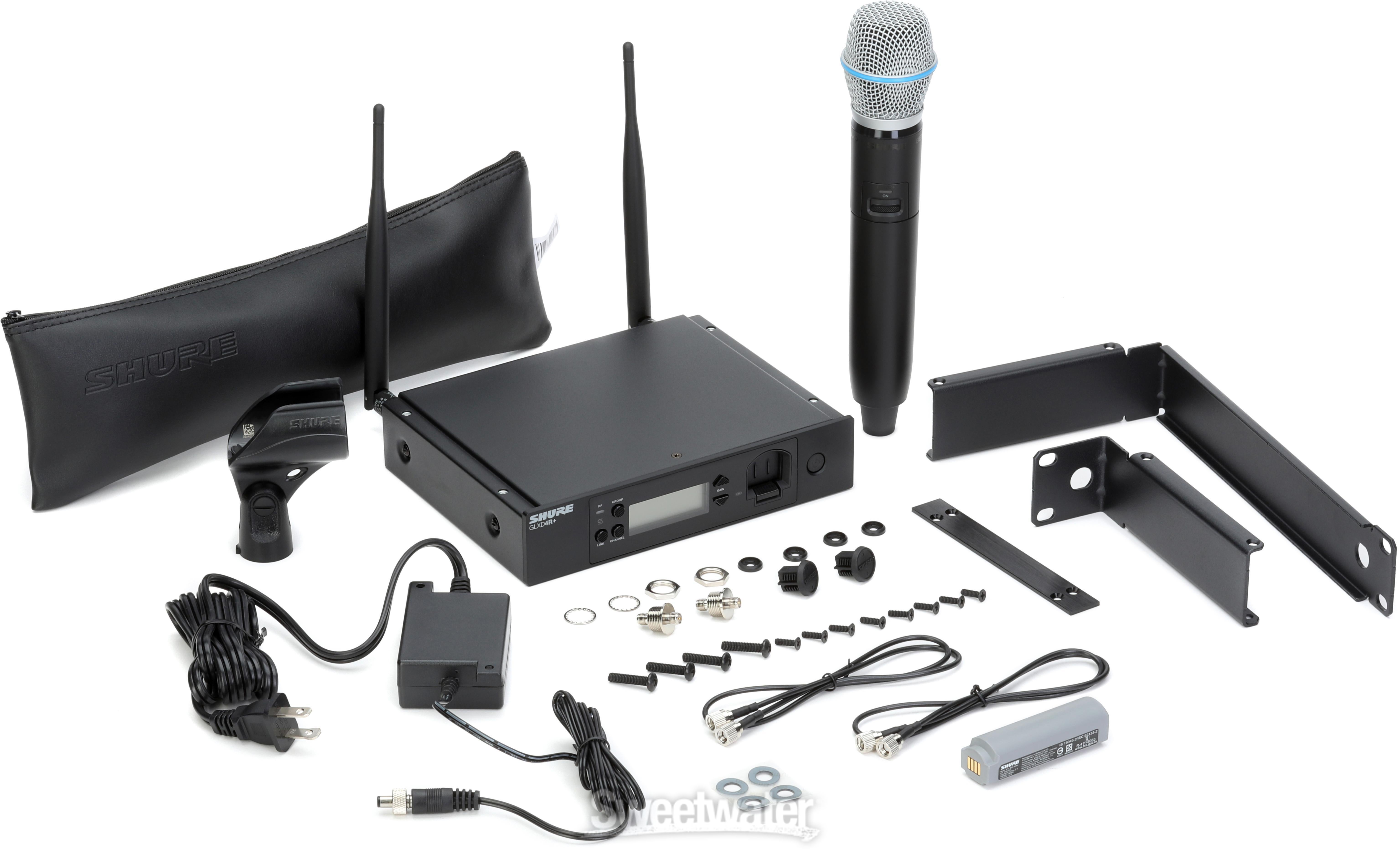 Shure GLXD24R+ Digital Wireless Rack System with Beta 87A Capsule