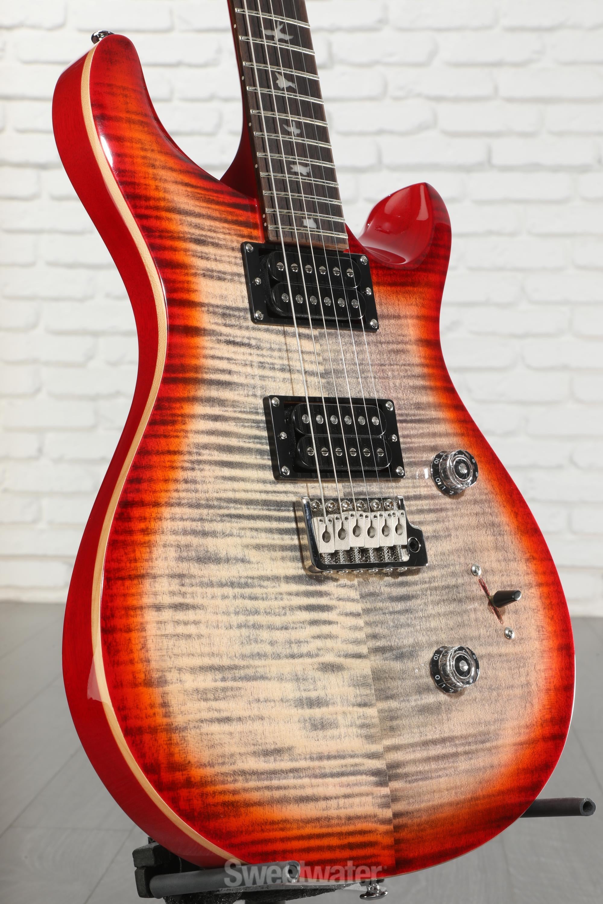 PRS SE Custom 24 Electric Guitar - Charcoal Cherry Burst | Sweetwater