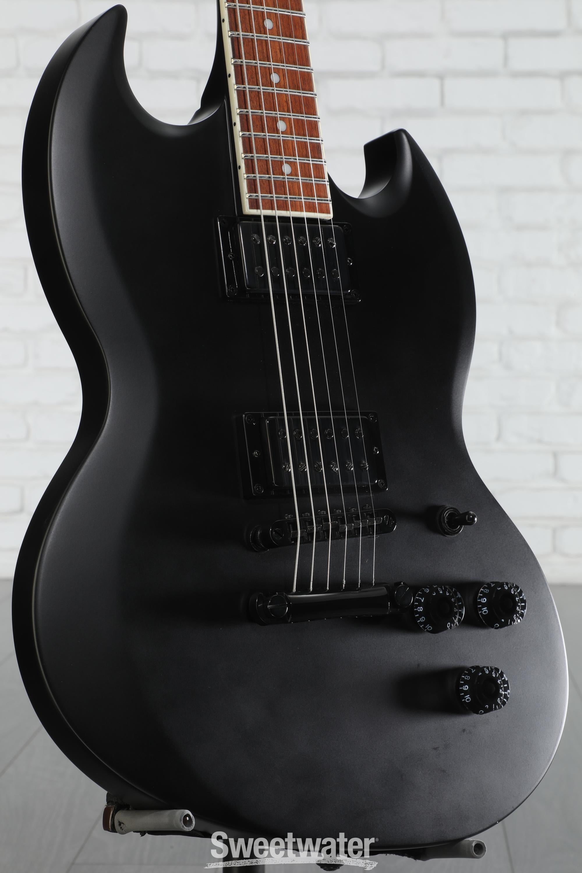 ESP LTD Volsung-200 Electric Guitar - Black Satin, Jatoba Fingerboard
