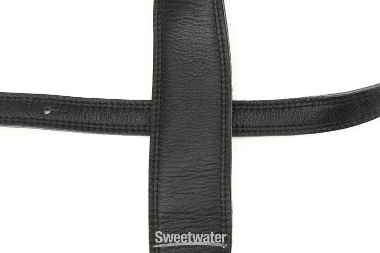 Premium Leather Guitar Strap - Black - Sweetwater