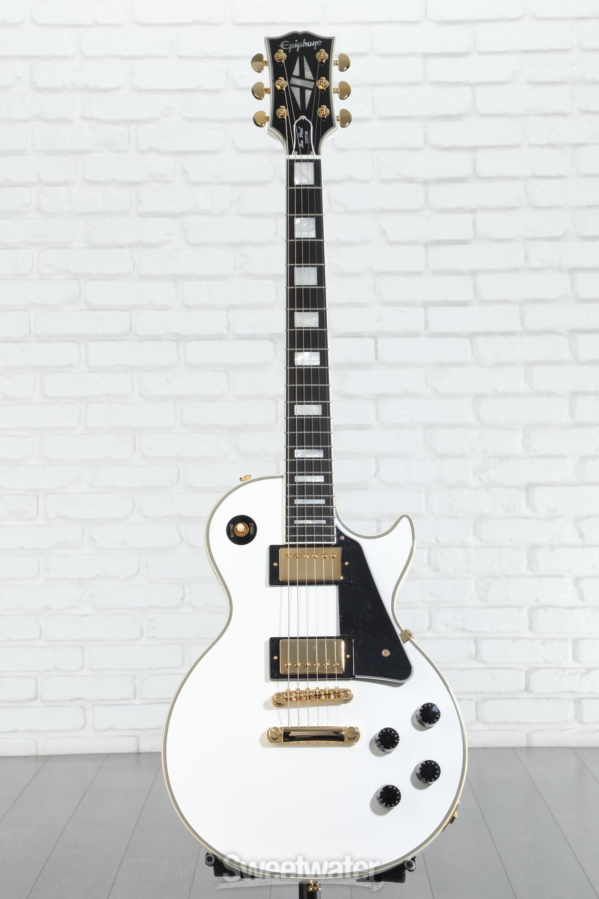 Epiphone Les Paul Custom Electric Guitar - Alpine White | Sweetwater