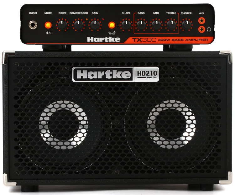 Hartke TX300 300-watt Lightweight Bass Amplifier and HyDrive HD210